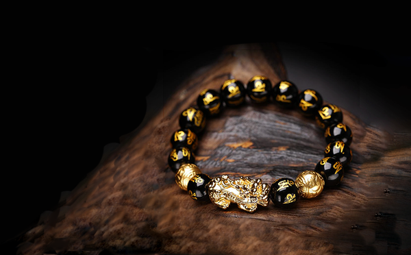 Mens black 2025 obsidian bracelet
