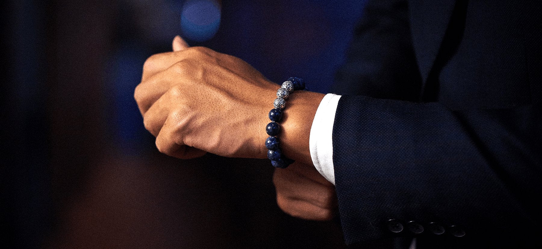 Sodalite Bracelet Men Beaded Bracelet