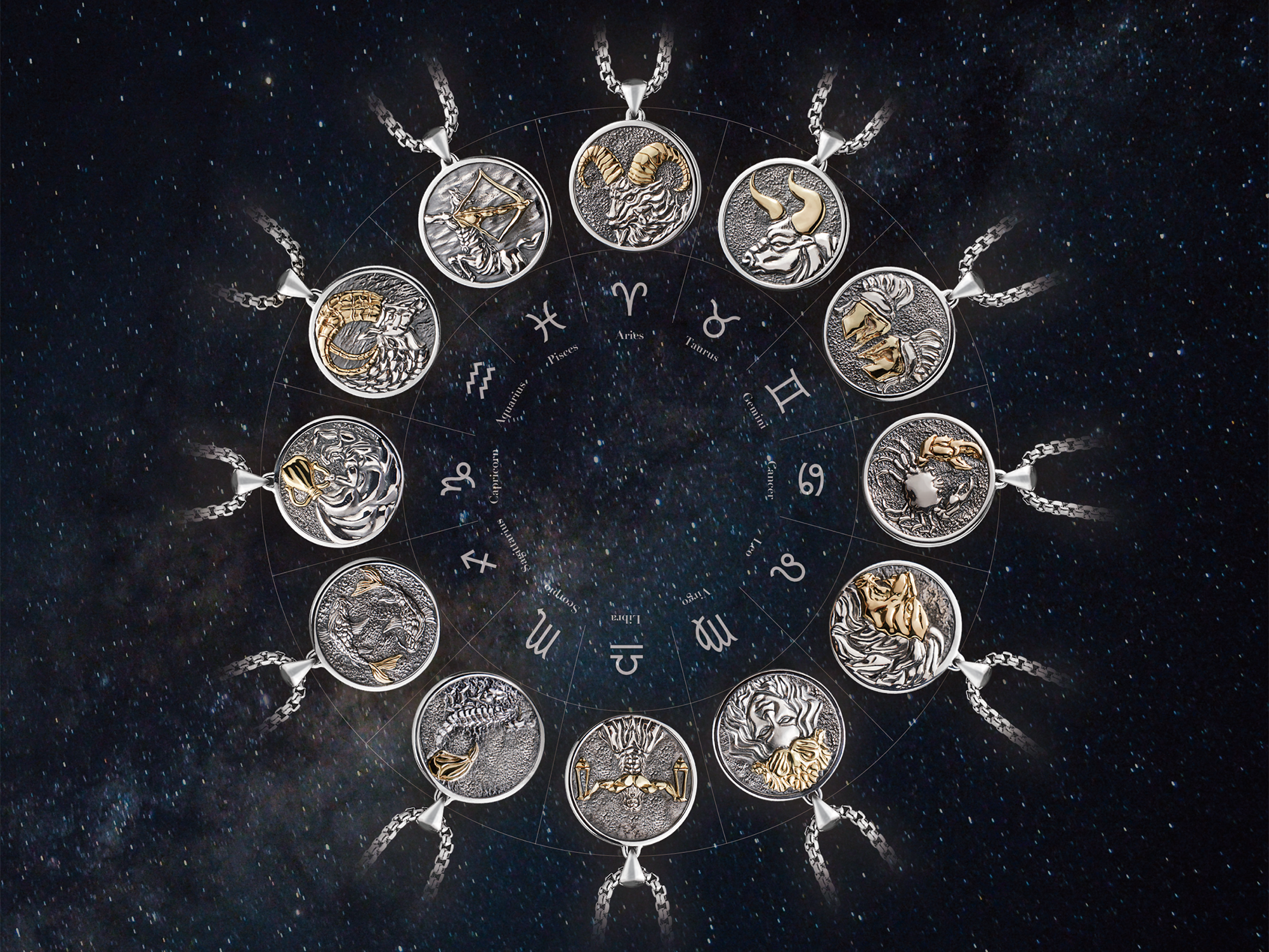 Your Cosmic Signature - Zodiac Pendants