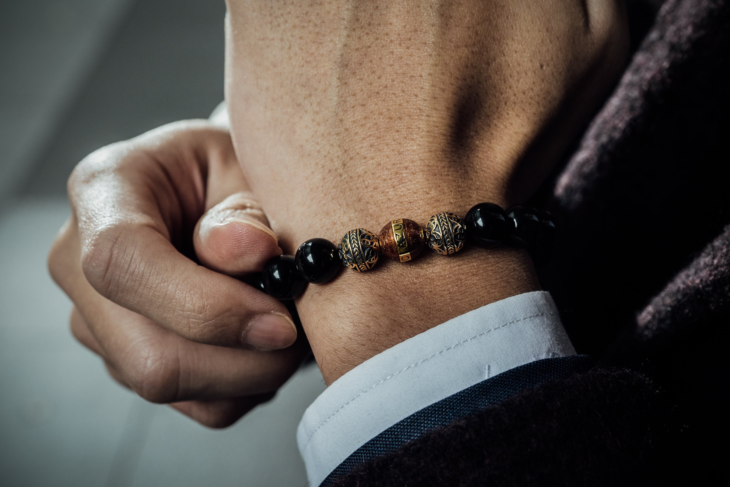 Obsidian Bracelet Men Beaded Bracelet