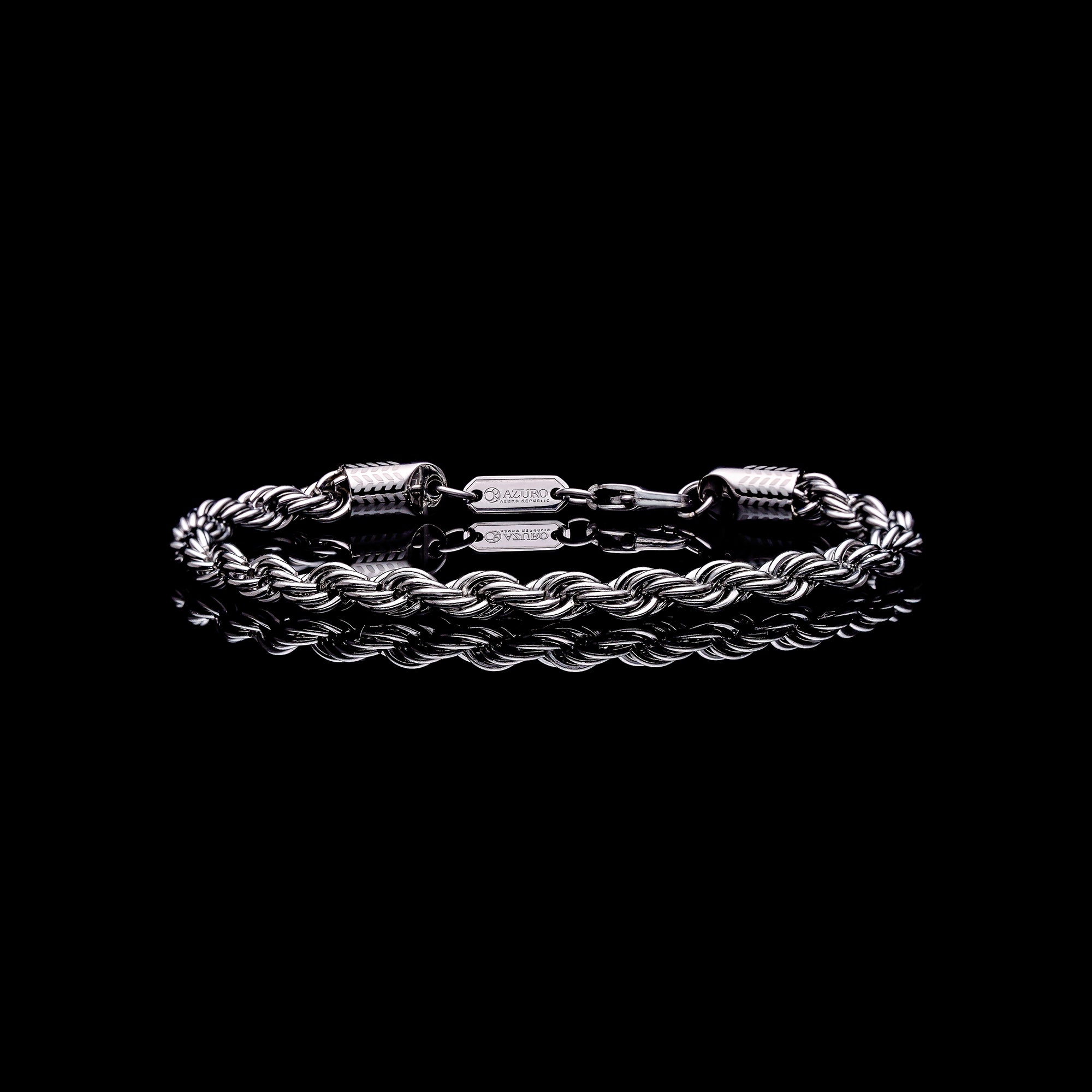 twisted bracelet for men, 925 silver twisted bracelet