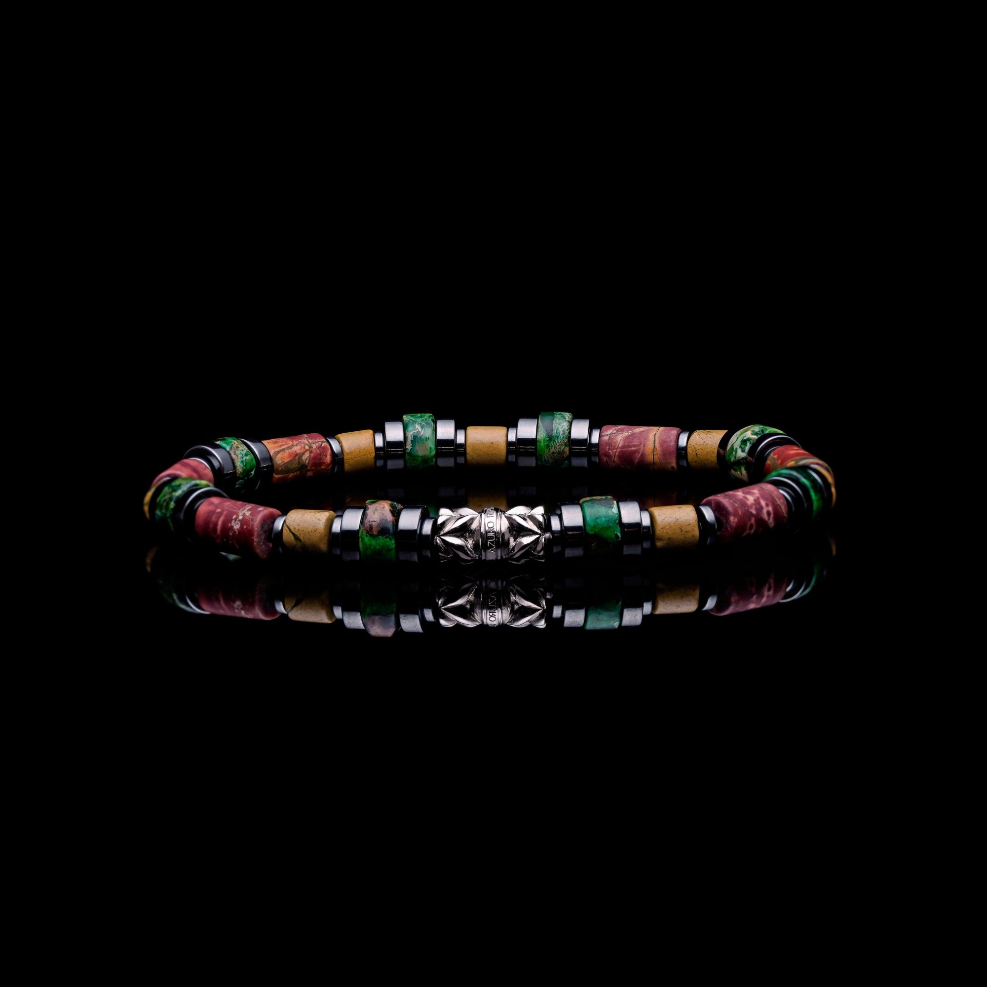 mens beaded bracelet , mens bead bracelet, silver bracelet for men