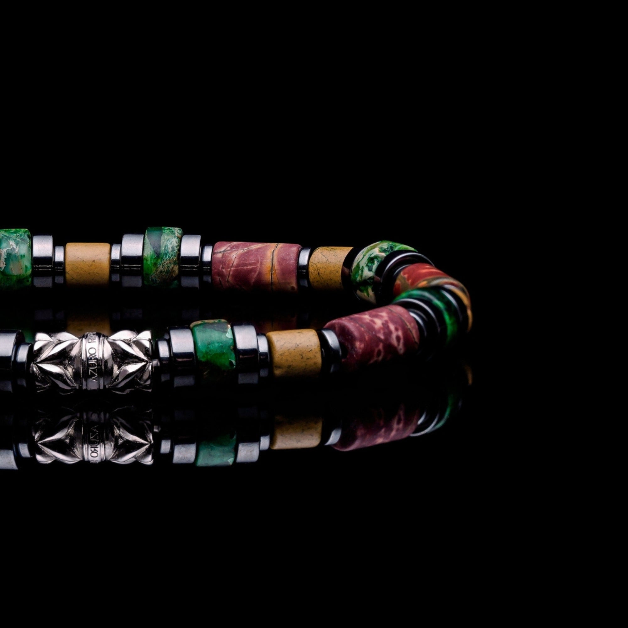 mens beaded bracelet , mens bead bracelet, silver bracelet for men
