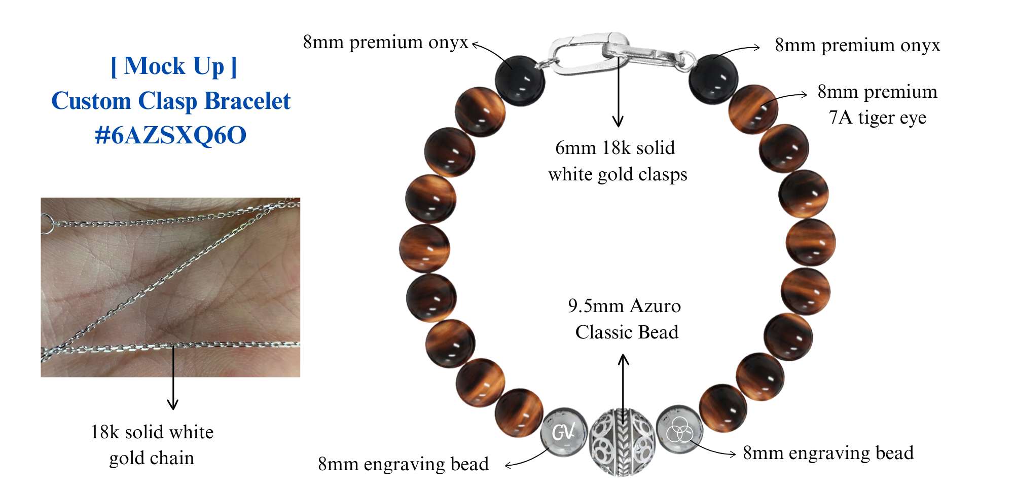 Custom Clasp Bracelet #6AZSXQ6O