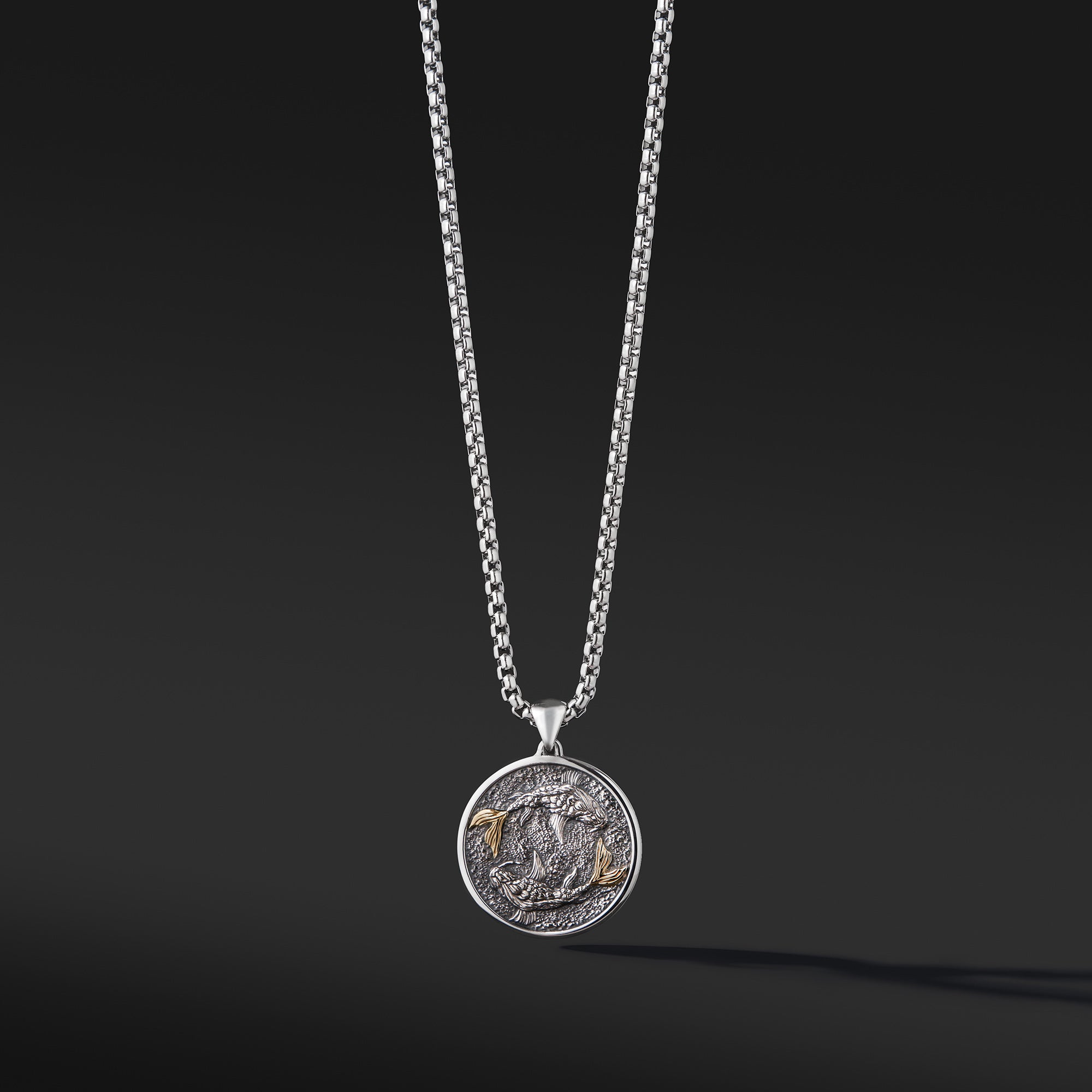 Zodiac necklace, Pisces pendant necklace, Star sign necklace for men,