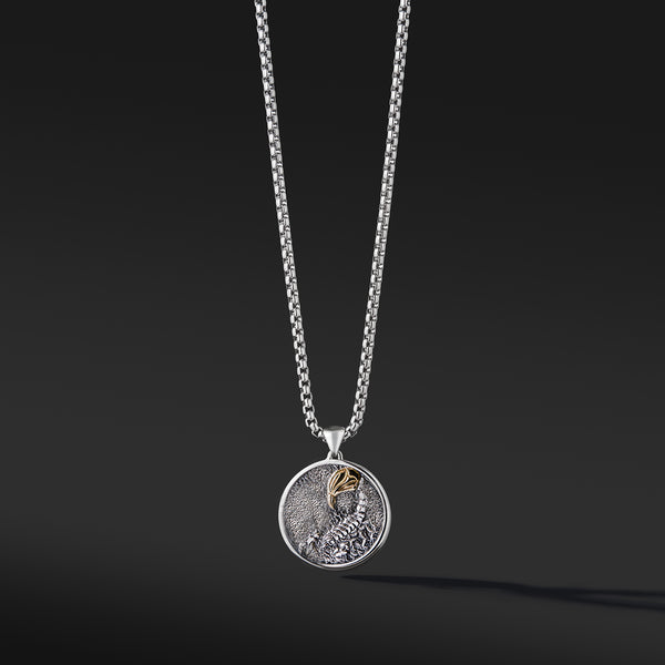 Zodiac necklace, scorpio pendant necklace, Star sign necklace for men, 