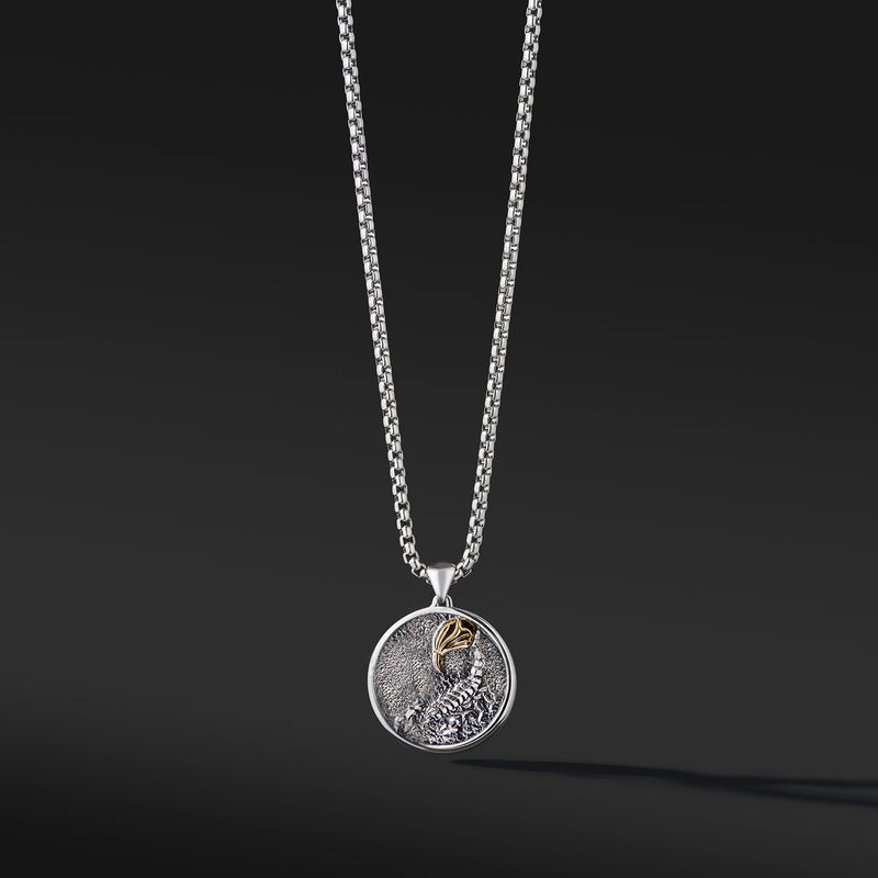 Zodiac necklace, scorpio pendant necklace, Star sign necklace for men, 