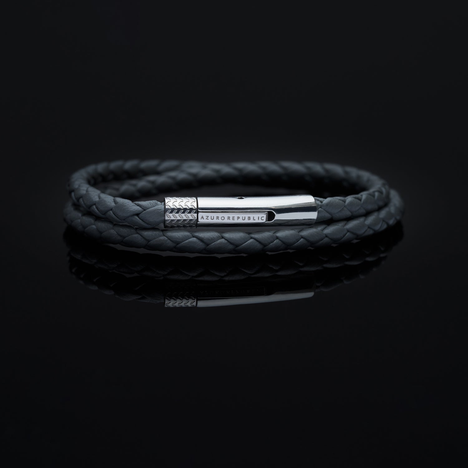 Leather bracelets are one of the stylish types of bracelets. Offering black leather bracelets, leather wrap bracelets, braided leather bracelets. Personalized leather bracelets with engraved names are available through our customized service.