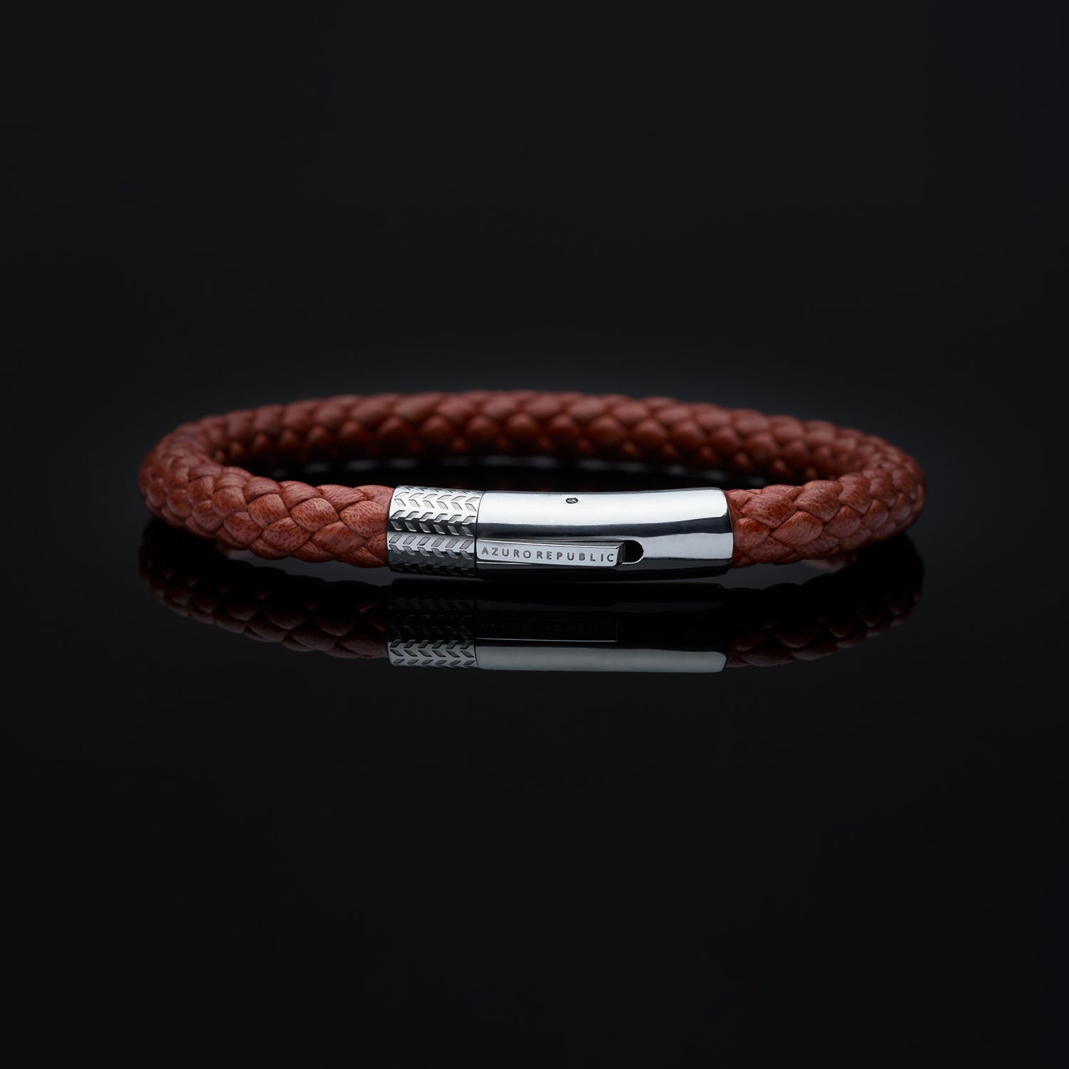 Leather bracelets are one of the stylish types of bracelets. Offering black leather bracelets, leather wrap bracelets, braided leather bracelets. Personalized leather bracelets with engraved names are available through our customized service.