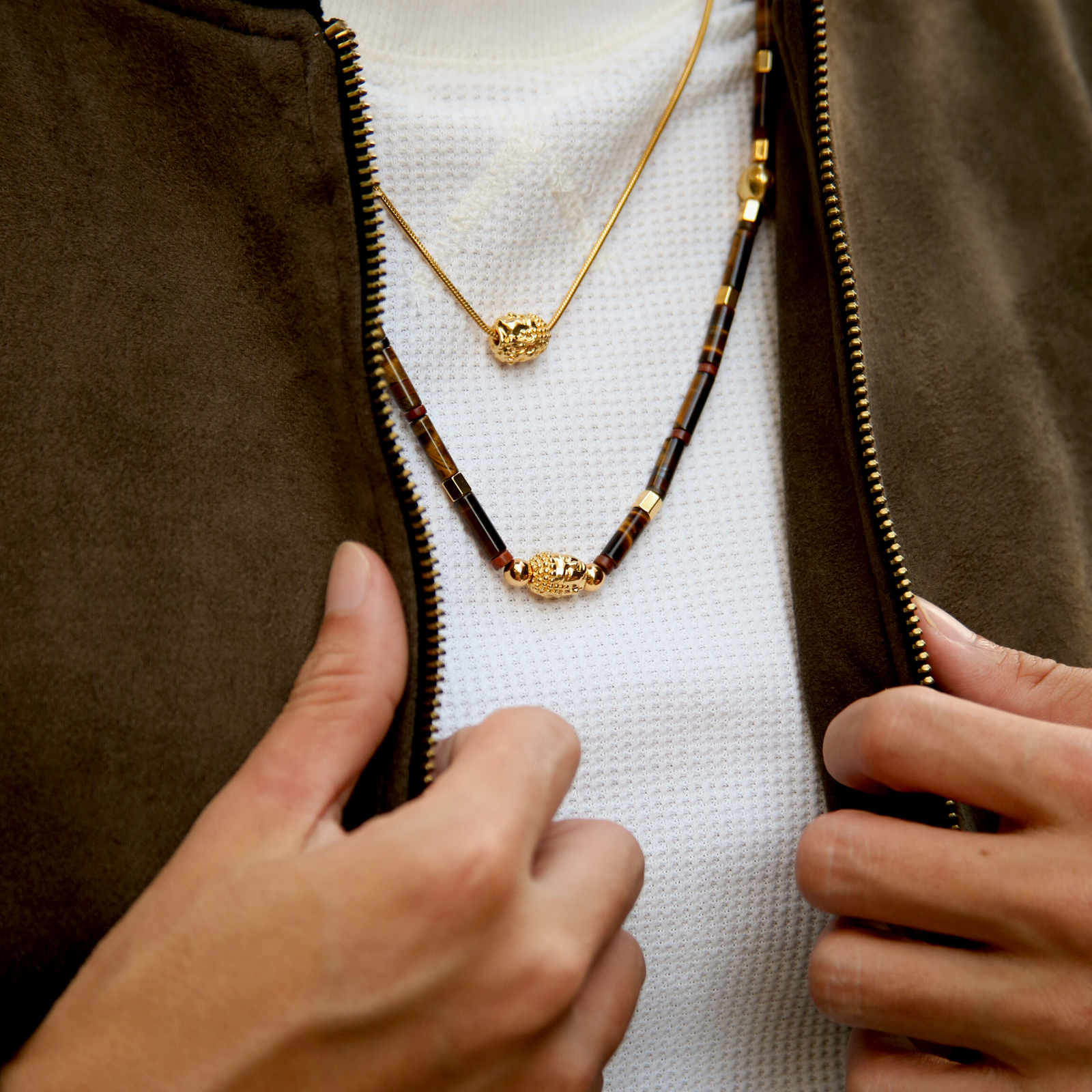 Buddha necklaces for men. Gold Buddha necklaces. Silver Buddha necklaces. Buddha Zen jewelry. Men Buddha jewelry. Necklaces with Buddha's head for men. Silver beaded Necklaces. Men's Beaded buddha necklaces