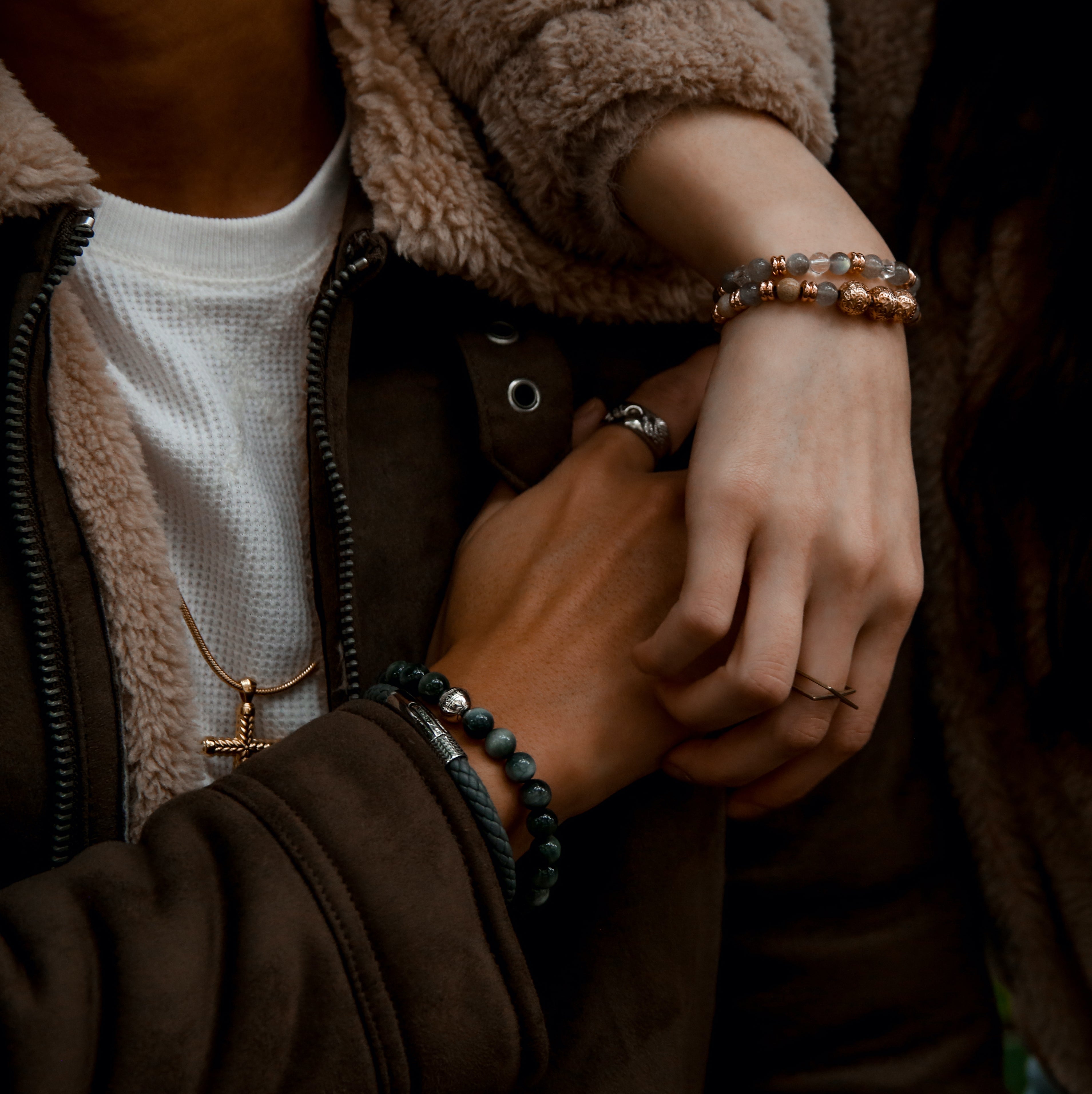 gemstones bracelets, stack bracelets for women, women bracelets, beaded bracelets, rose gold beaded bracelets, rose gold bracelets for women.