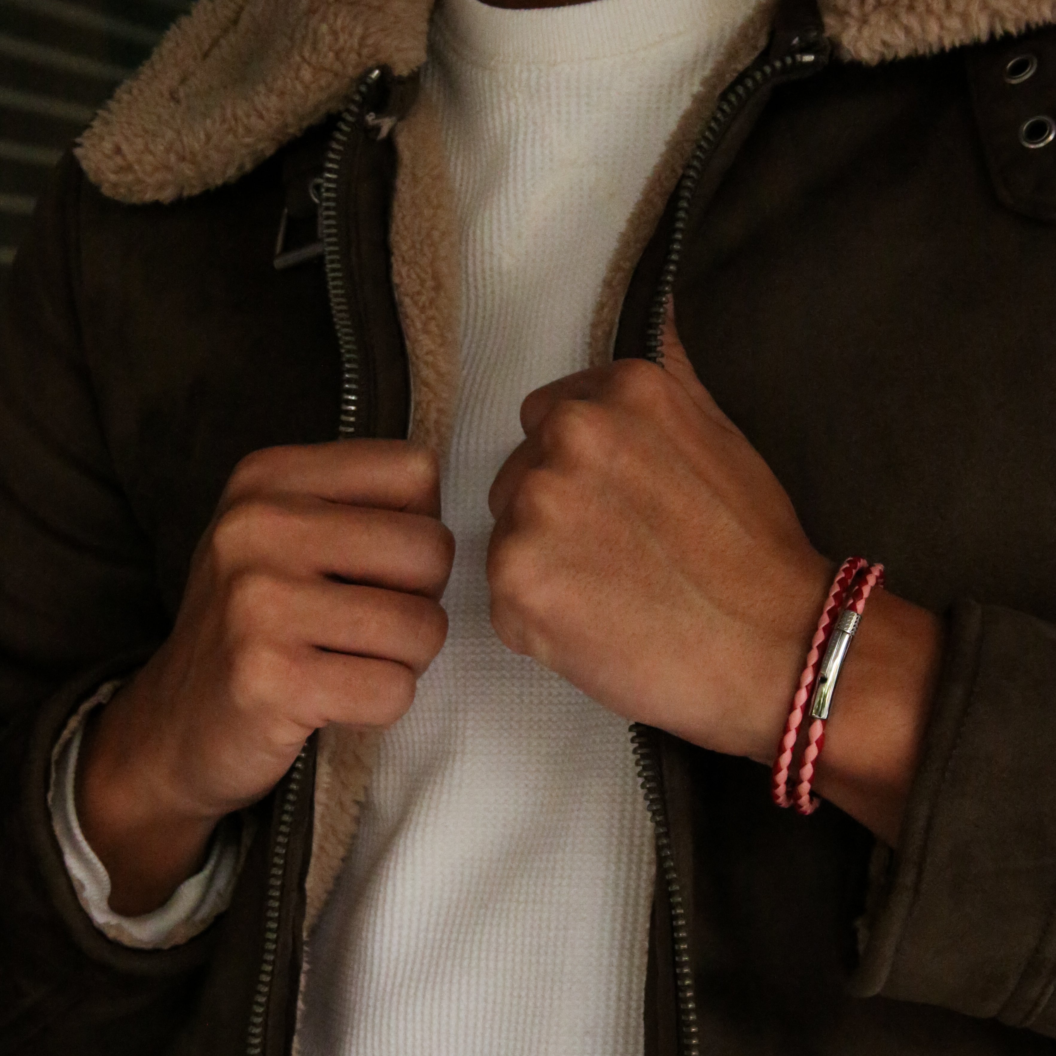 Leather bracelets are one of the stylish types of bracelets. Offering black leather bracelets, leather wrap bracelets, braided leather bracelets. Personalized leather bracelets with engraved names are available through our customized service.