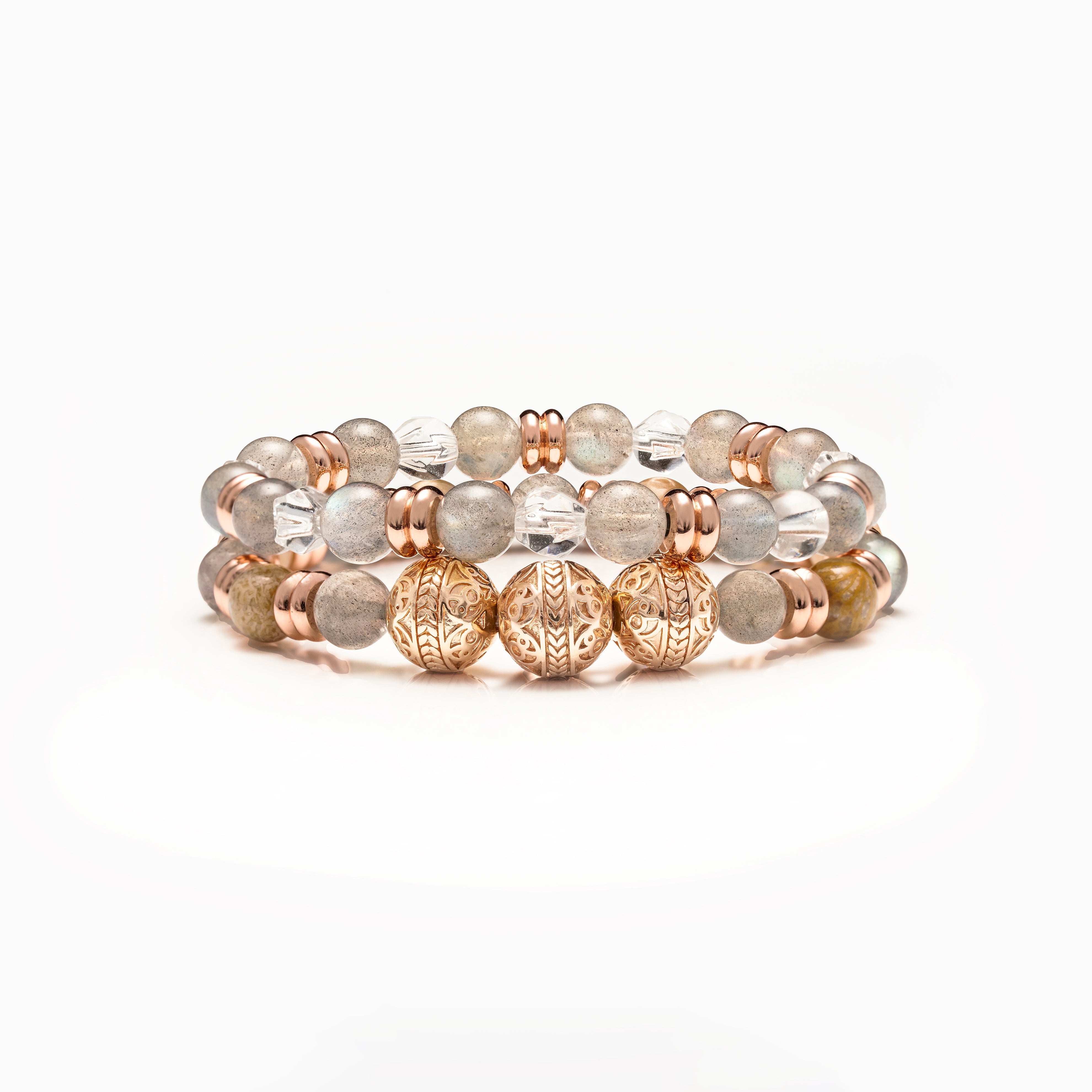 gemstones bracelets, stack bracelets for women, women bracelets, beaded bracelets, rose gold beaded bracelets, rose gold bracelets for women.