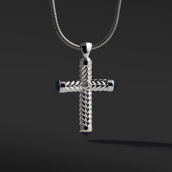 Mens designer cross on sale necklace