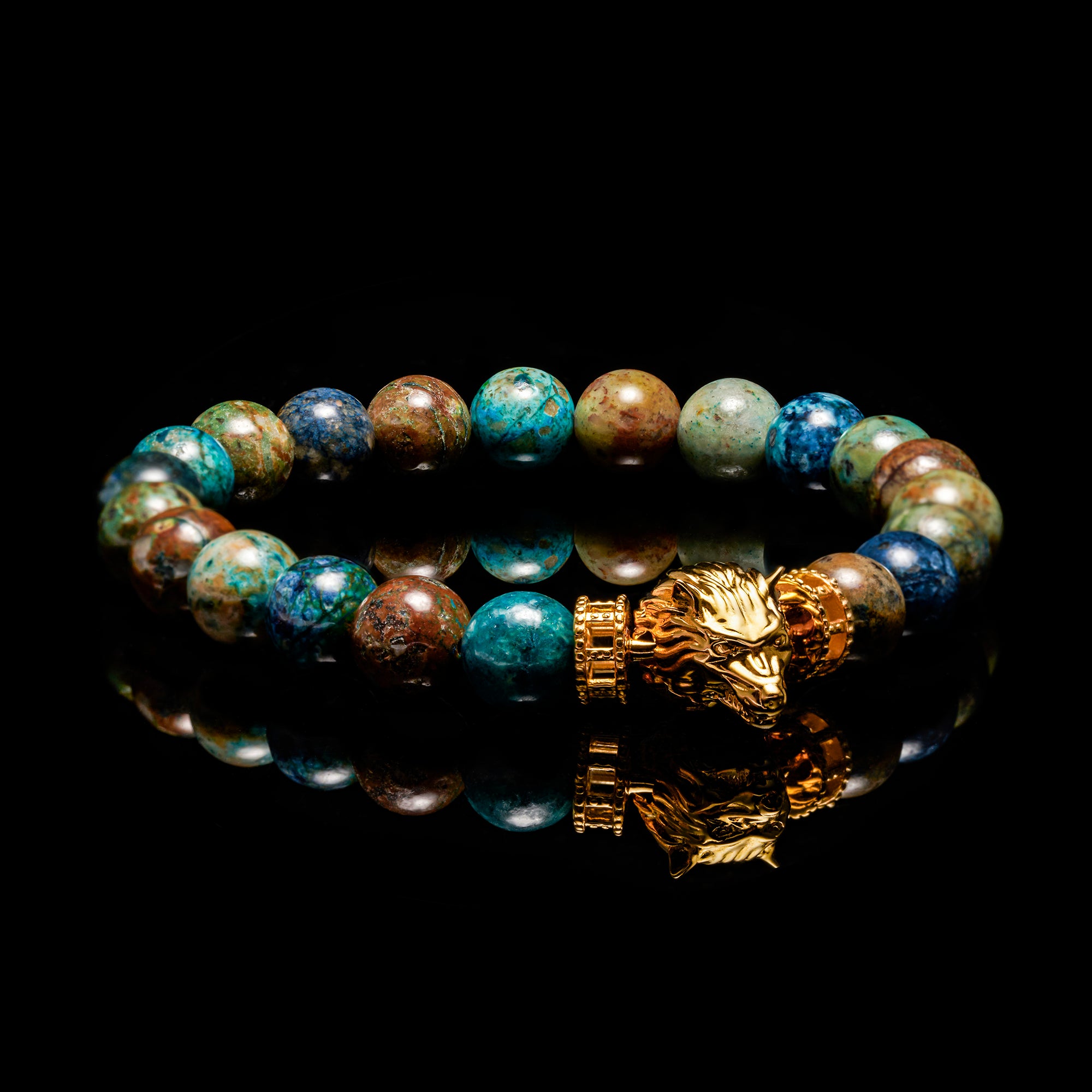 wolf bracelets, gold bracelets for men, wolf pendant, wolf jewelry, silver wolf jewelry, 925 silver beaded bracelet, animal jewelry for men, beaded bracelets for men, mens beaded bracelets