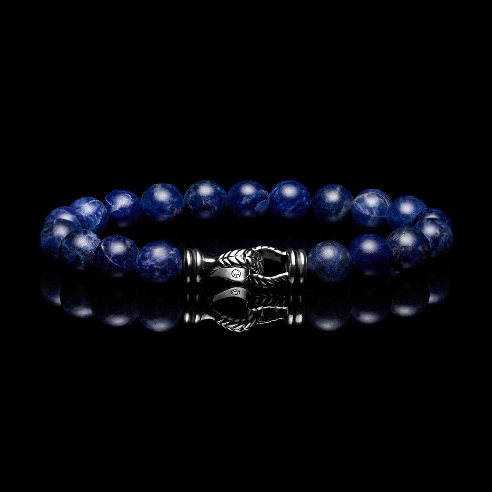 mens silver bracelets, 7 chakra bracelets, chakra bracelet, chakra stones, mens bracelets, sodalite bracelets for men
