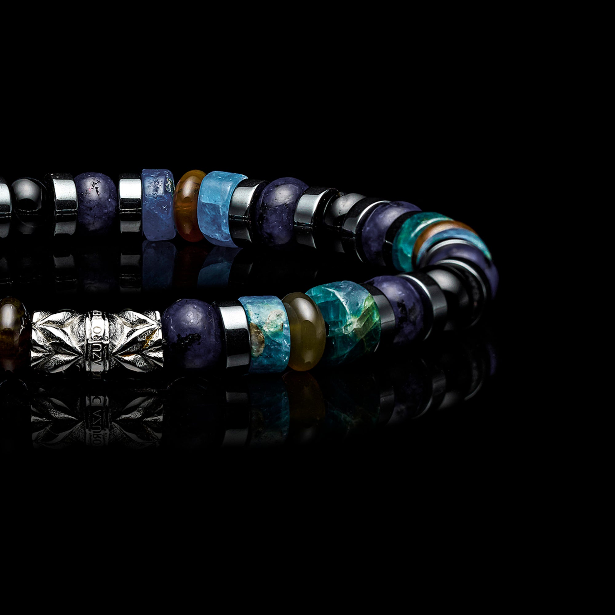 mens beaded bracelet , mens bead bracelet, gold bracelet for men, blue bead bracelets
