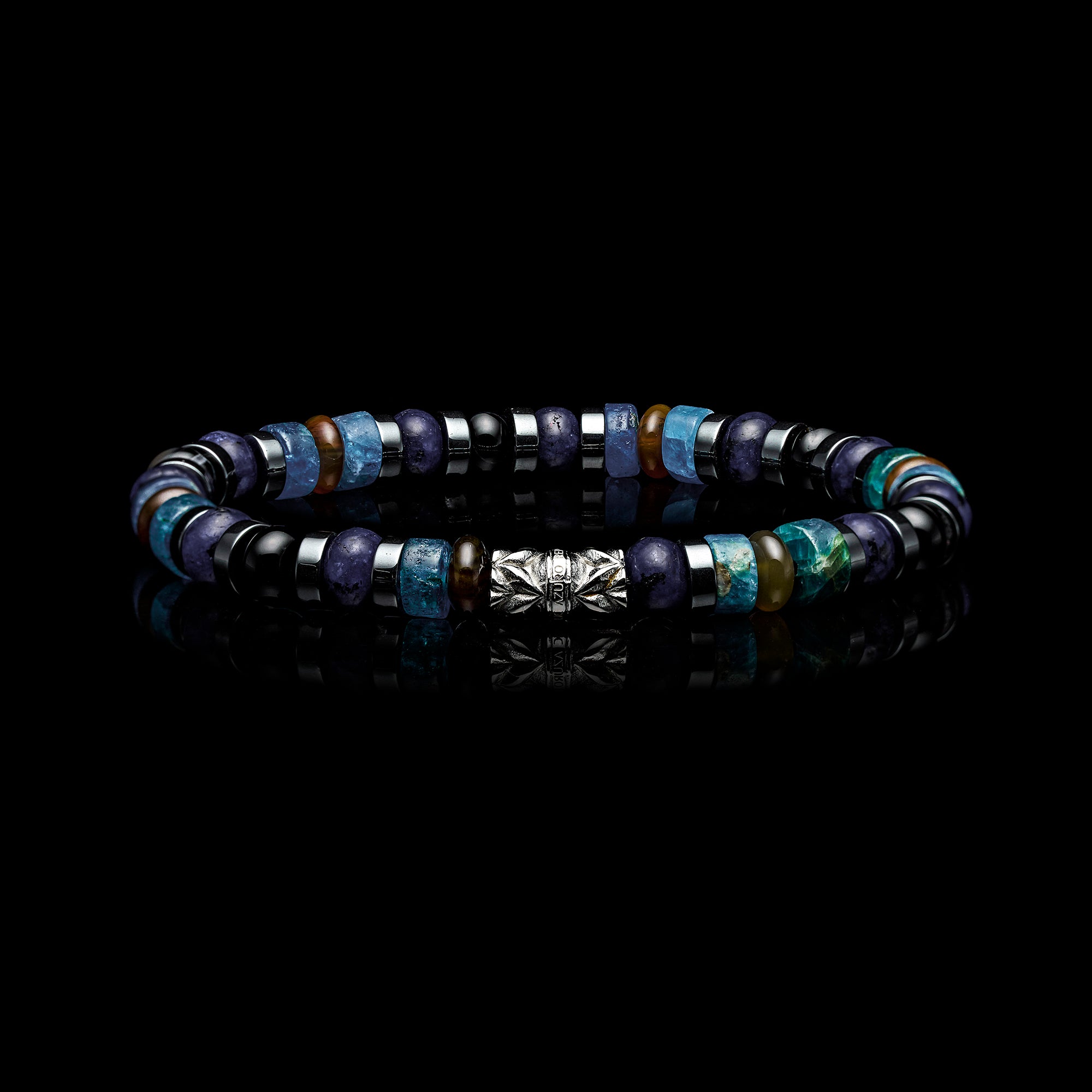 mens beaded bracelet , mens bead bracelet, gold bracelet for men, blue bead bracelets