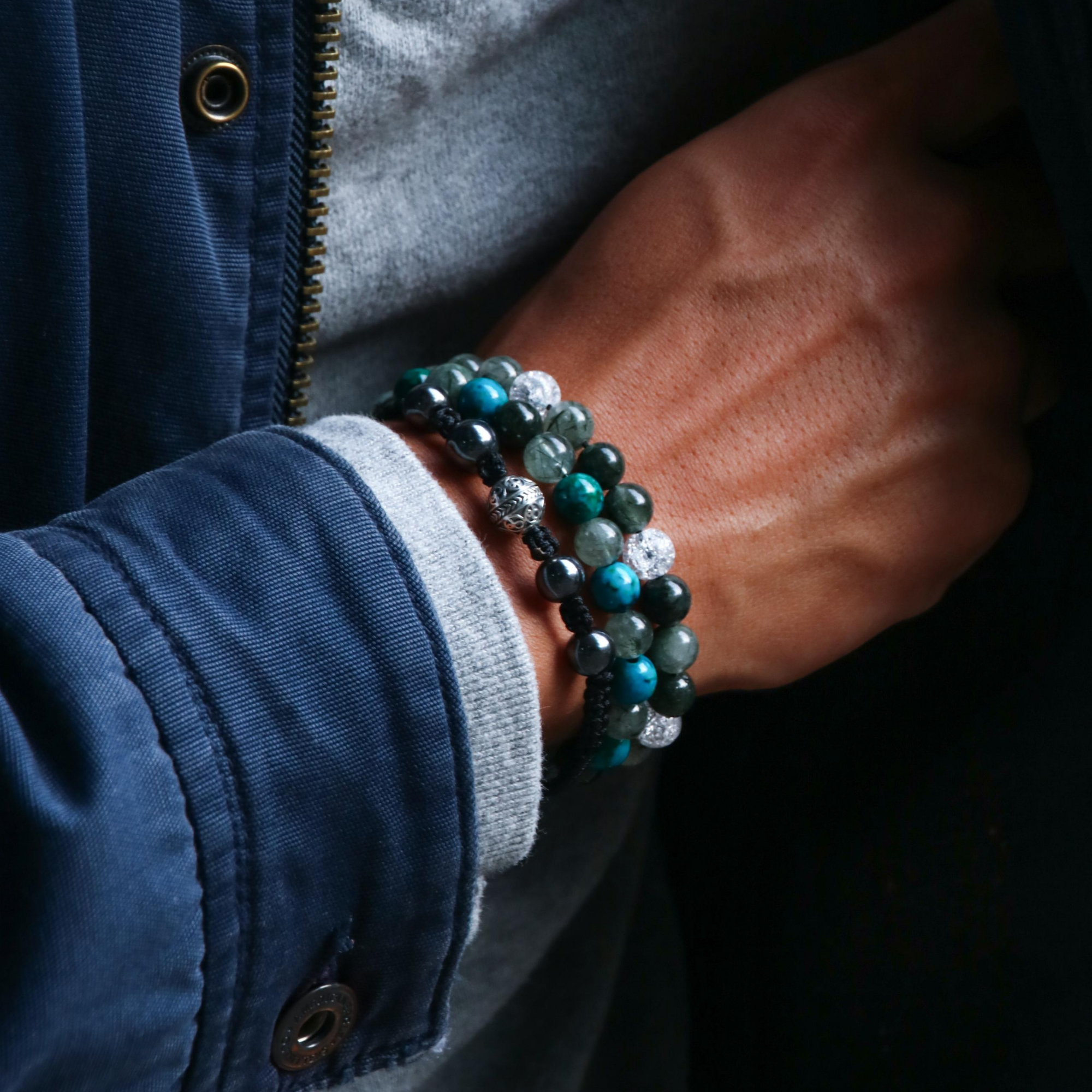 hematite bracelet, hematite stone, black bead bracelet, obsidian bracelet, obsidian stone, white beads, rutilated quartz, quartz stone, black quartz, mens silver bracelets, turquoise jewelry, turquoise stone, turquoise bracelet, string bracelet, adjustable bracelet, sliding knot bracelet, slip knot bracelet, mens string bracelet, knot bracelet, men stone bracelet, men bracelet, bracelet for men, mens bead bracelet, men's accessories, beaded bracelets for men, mens beaded bracelets, silver bracelet, male bra