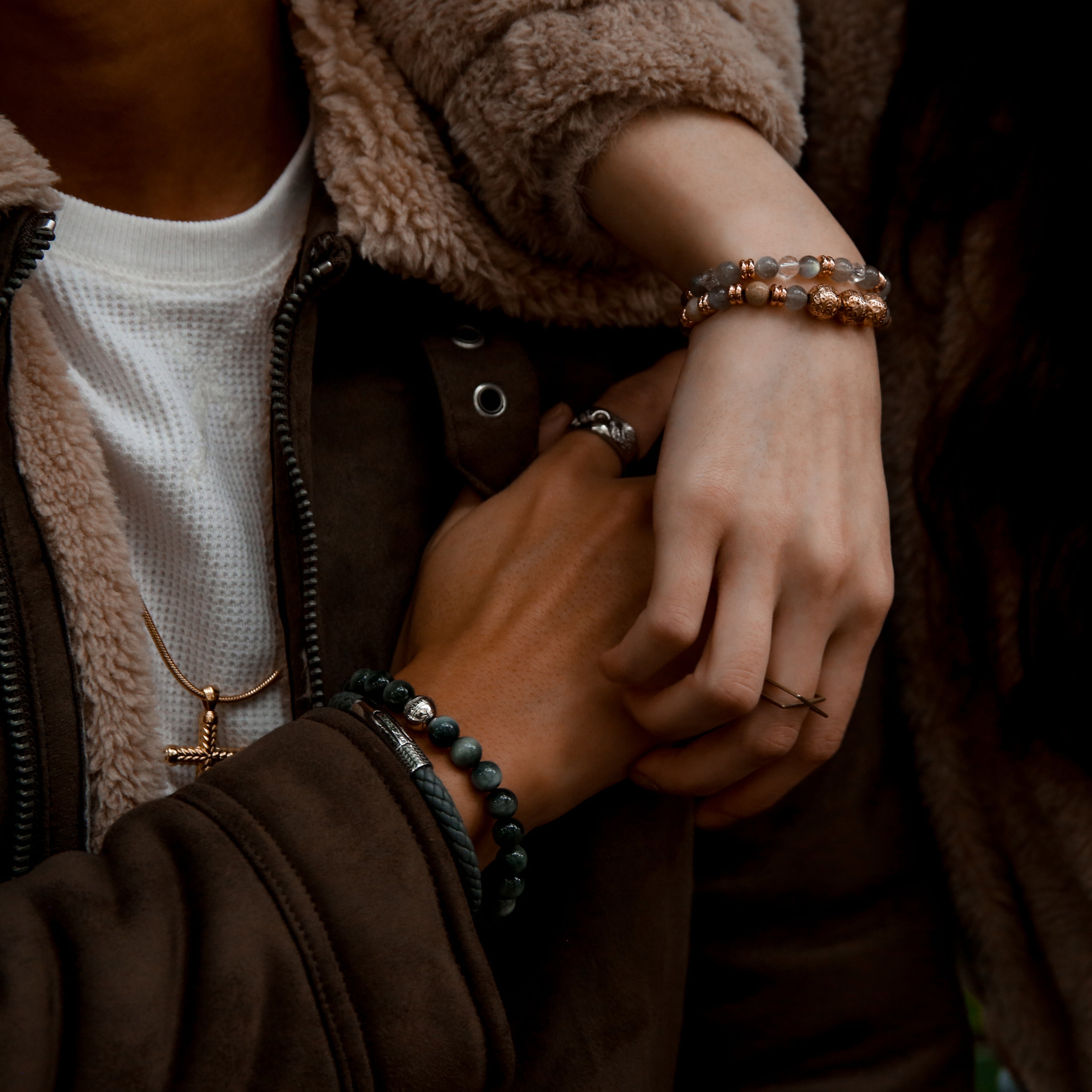 gemstones bracelets, stack bracelets for women, women bracelets, beaded bracelets, rose gold beaded bracelets, rose gold bracelets for women.