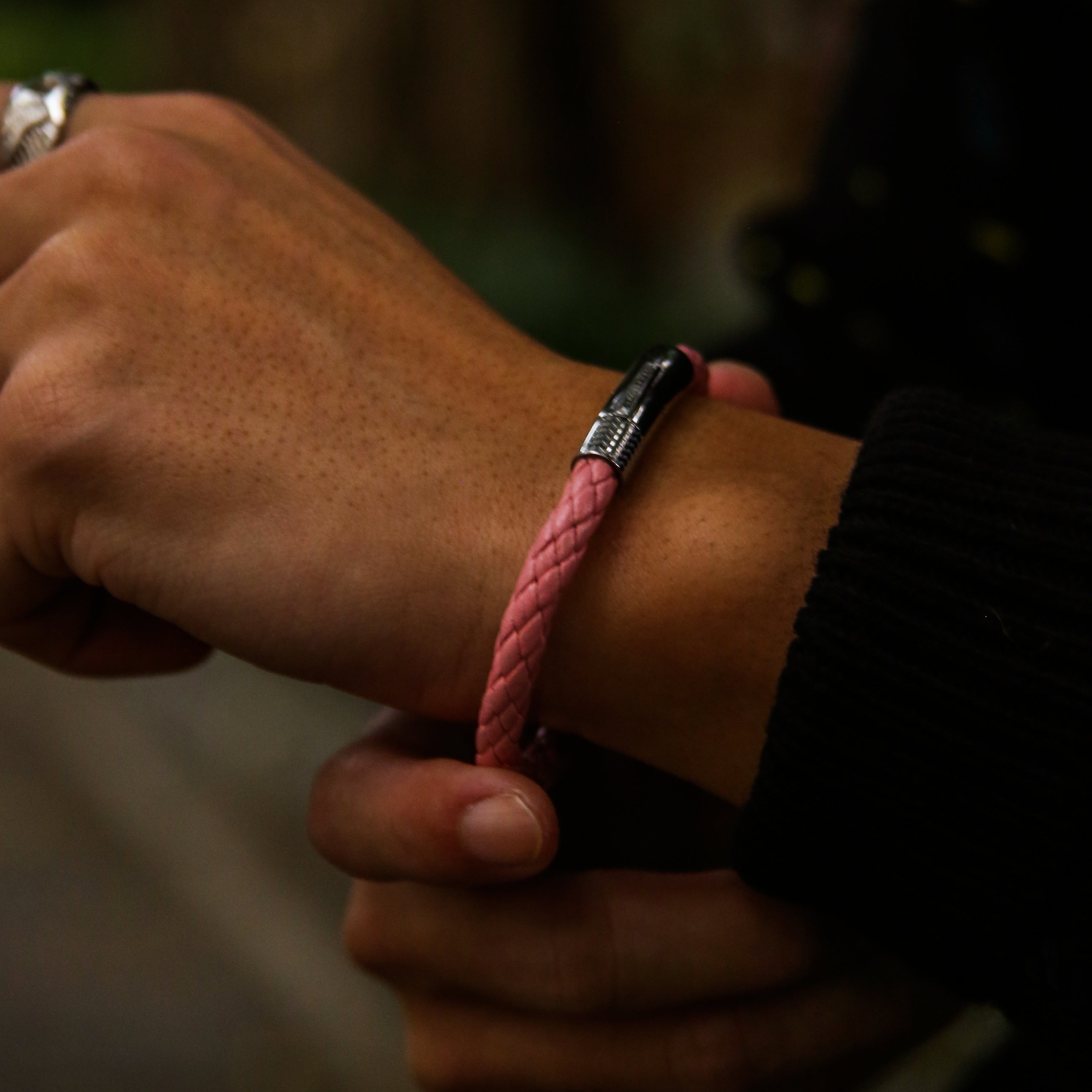 Leather bracelets are one of the stylish types of bracelets. Offering black leather bracelets, leather wrap bracelets, braided leather bracelets. Personalized leather bracelets with engraved names are available through our customized service.