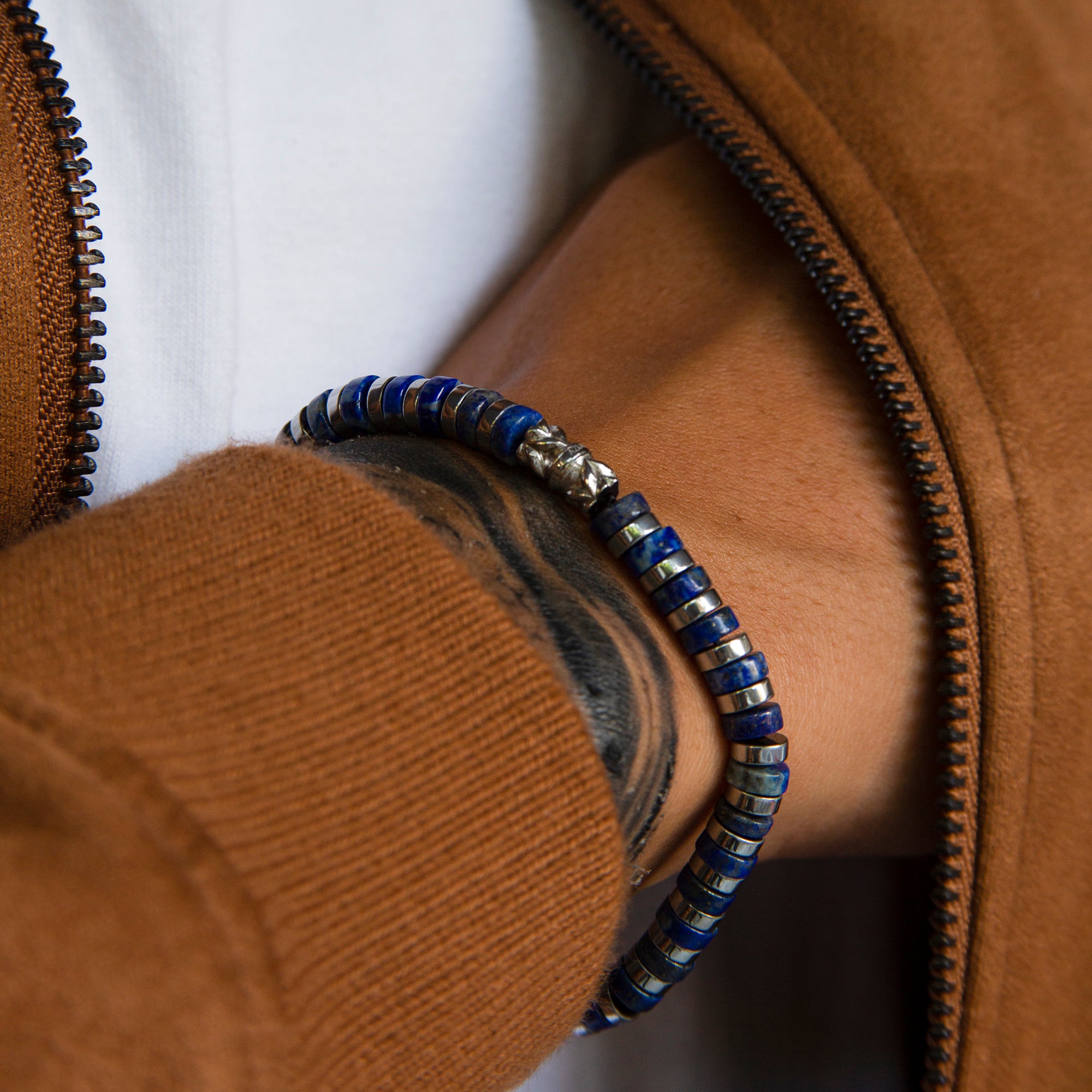 mens beaded bracelet , mens bead bracelet, gold bracelet for men, lapis lazuli bead bracelets, silver lapis lazuli bracelet