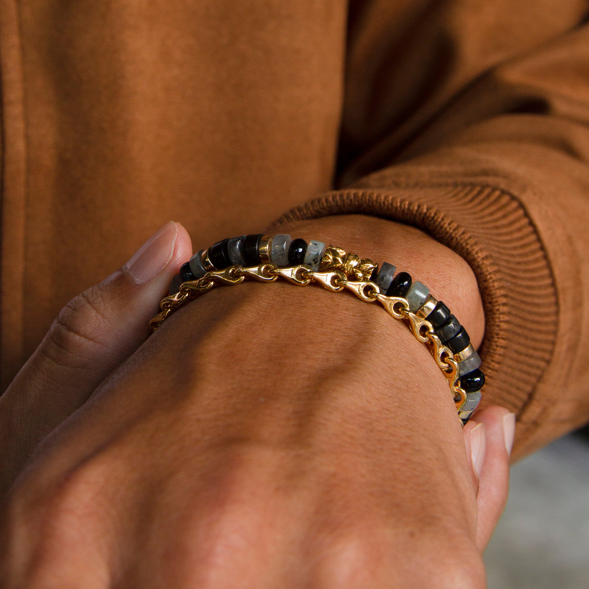 mens beaded bracelet , mens bead bracelet, gold bracelet for men, black bead bracelets, black beaded bracelets, onyx beaded bracelet