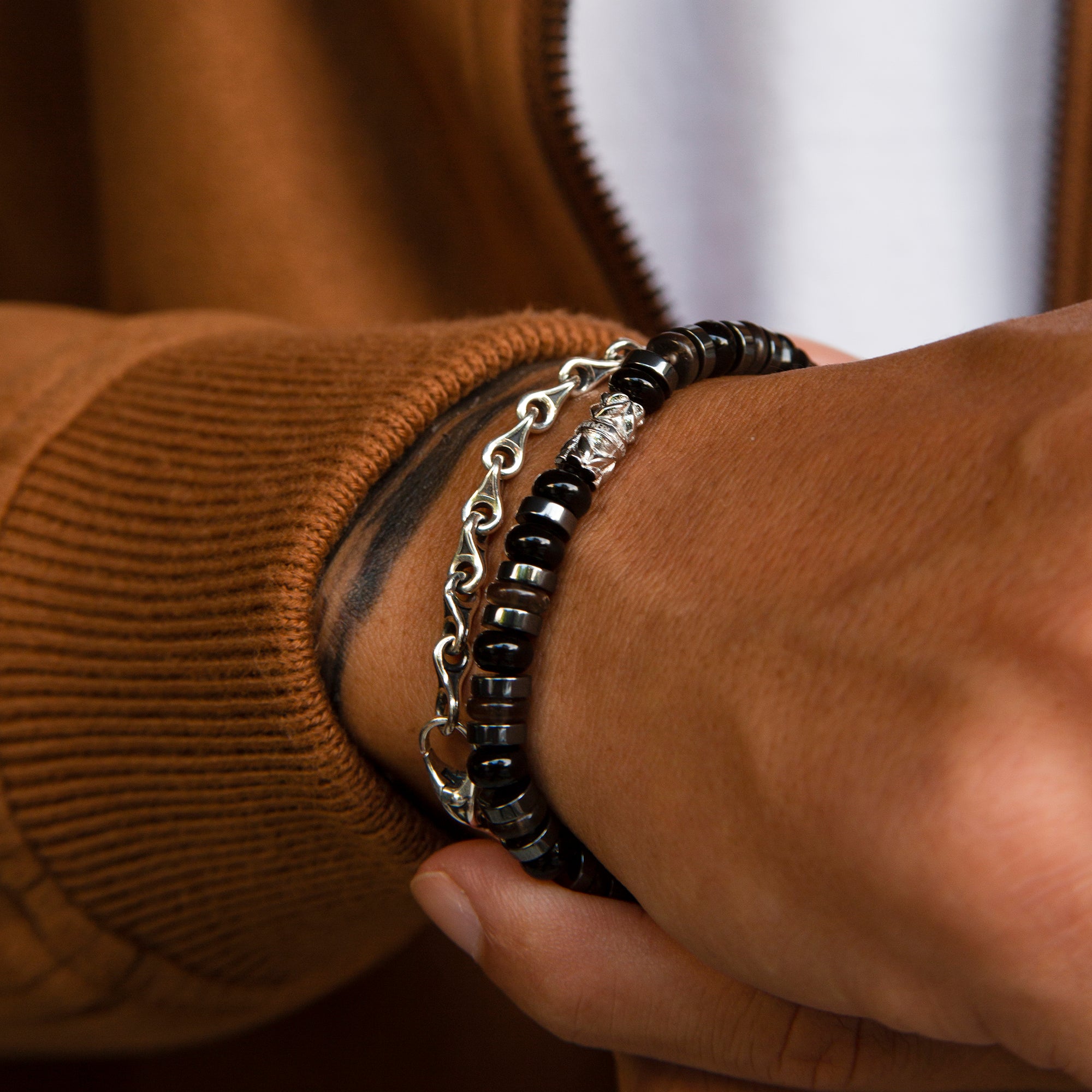 mens beaded bracelet , mens bead bracelet, gold bracelet for men, dark bead bracelets, black beaded bracelet