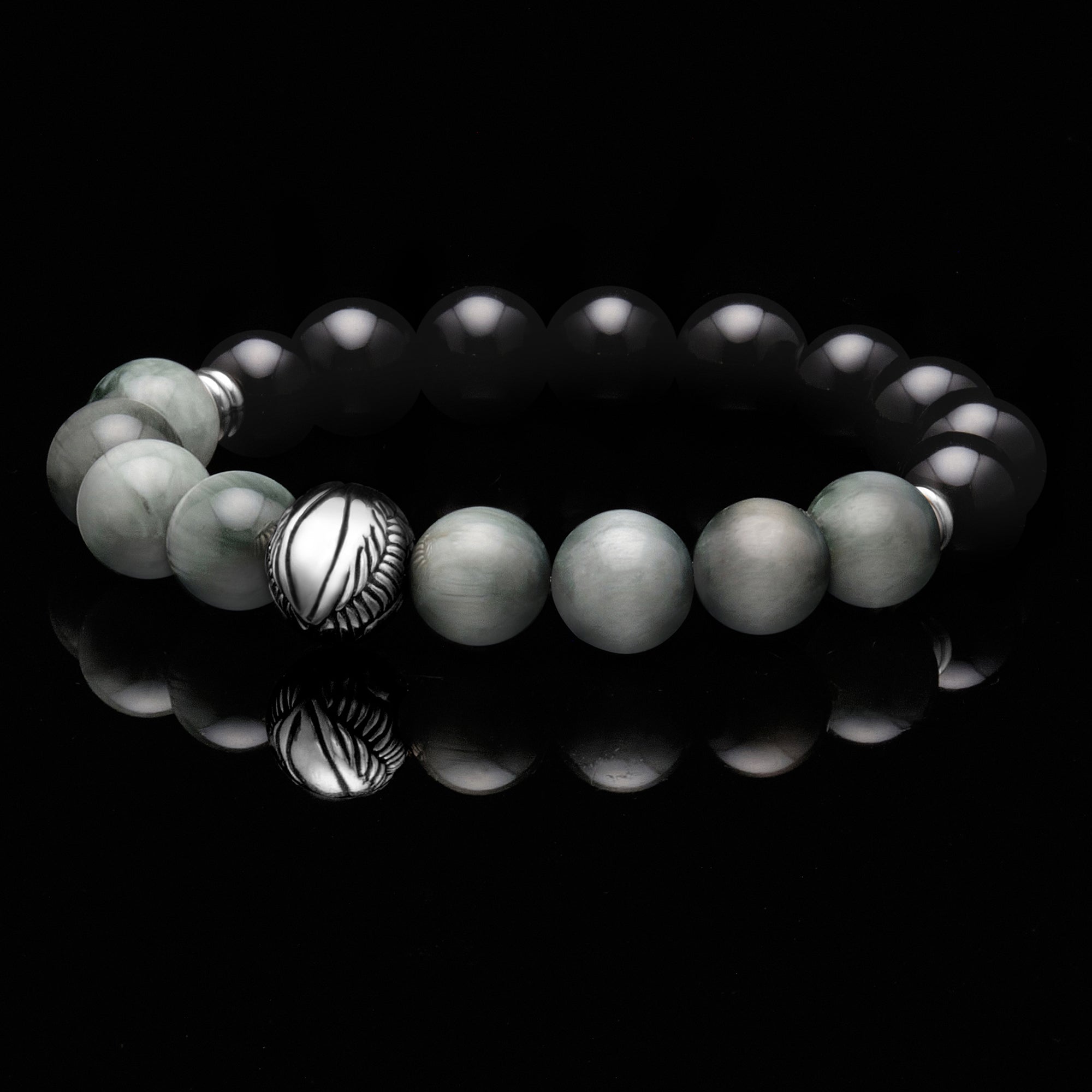 Angel Wing bracelet is one of our fine designer bracelets with limited stocks. Angel Wing Bracelet engraves over 40 feathers and crafts over 70 hours. Azuro Republic fuses Grade AAA Crystals with 925 Silver Angel Wing bead and can be custom made for men. Crystal Bracelet provides healing properties and is a type of popular men's beaded bracelet. Shop aNow with our special offer.