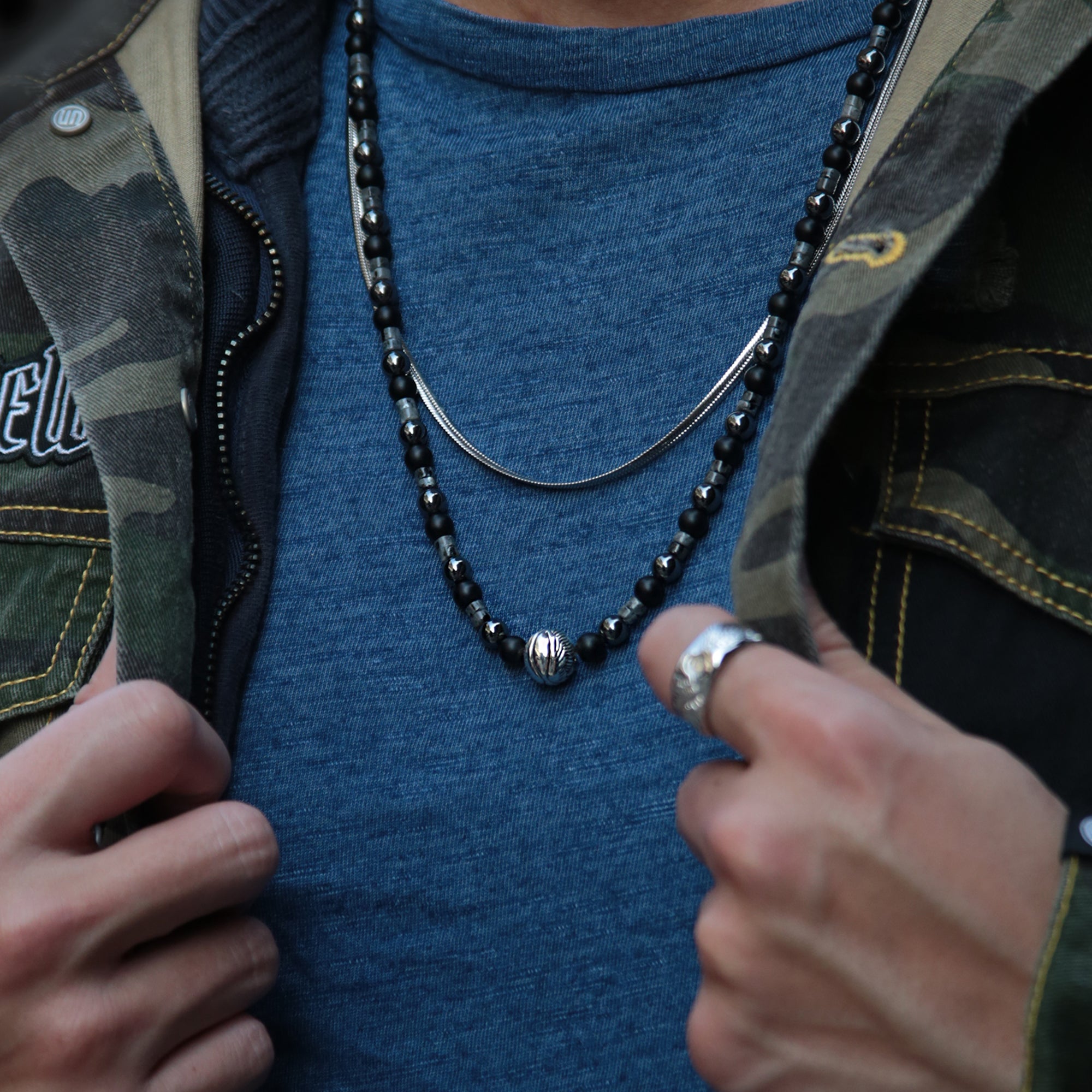 Angel Wing Necklace is one of our fine designer bracelets with limited stocks. Men's Crystal Necklace is the ultimate statement of your style and a silver Angel Wing bead adds sophisticated and luxurious elements to this men's necklace collection. Custom your silver necklace with different crystals and beads to create your personalized jewelry. Shop Men's Angel Wing Necklace today.