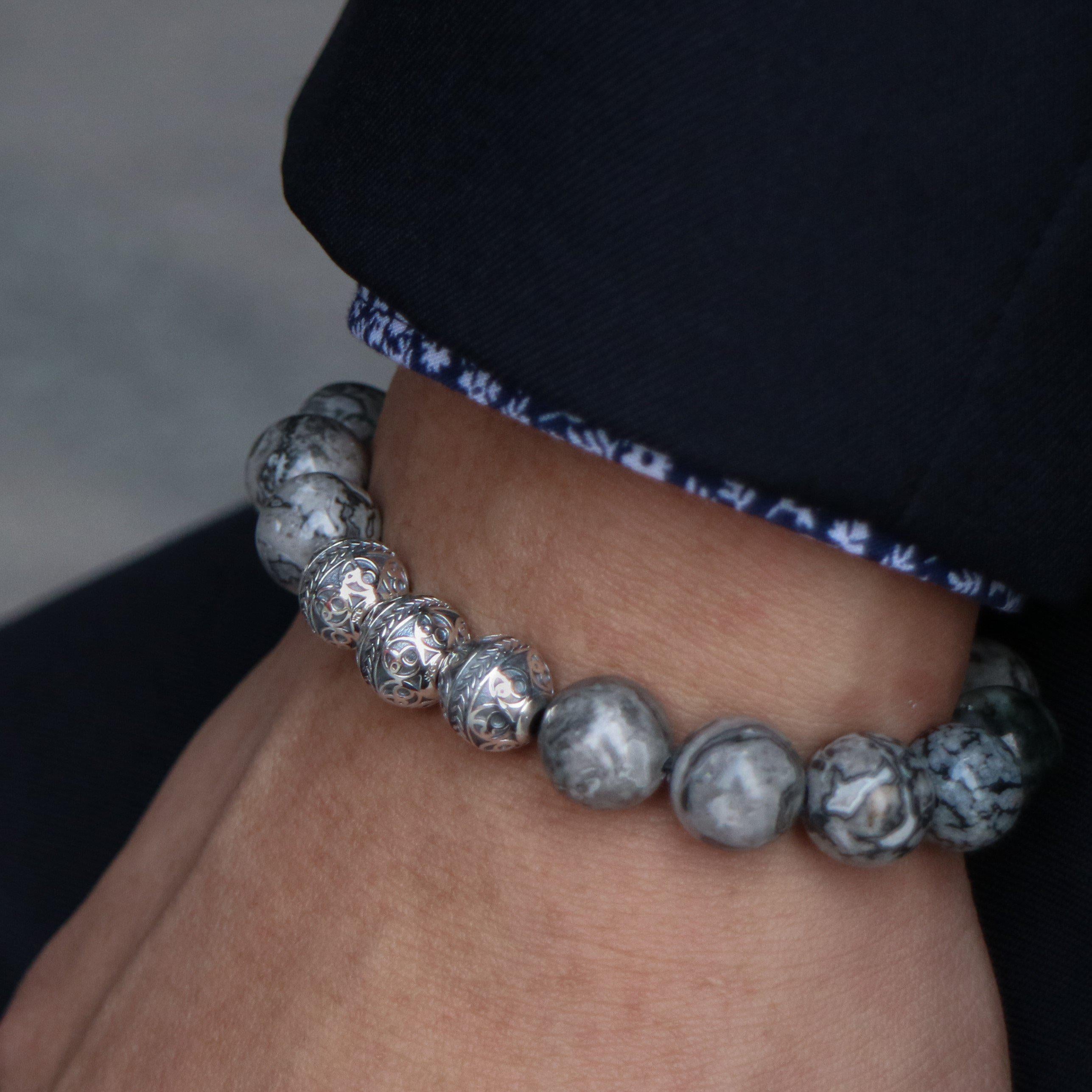 jasper stones, jasper gemstone, jasper beads, jasper jewelry, picasso jasper, picasso stone, jasper crystals, silver beaded bracelet for men, mens beaded bracelet, bracelet for men, men stone bracelet, men bracelet, bracelet for men, beaded bracelets, mens accessories, men beaded bracelets, azuro republic, silver bracelet, men accessories, must have accessories, man bead bracelet, sterling silver bracelets, sterling silver
