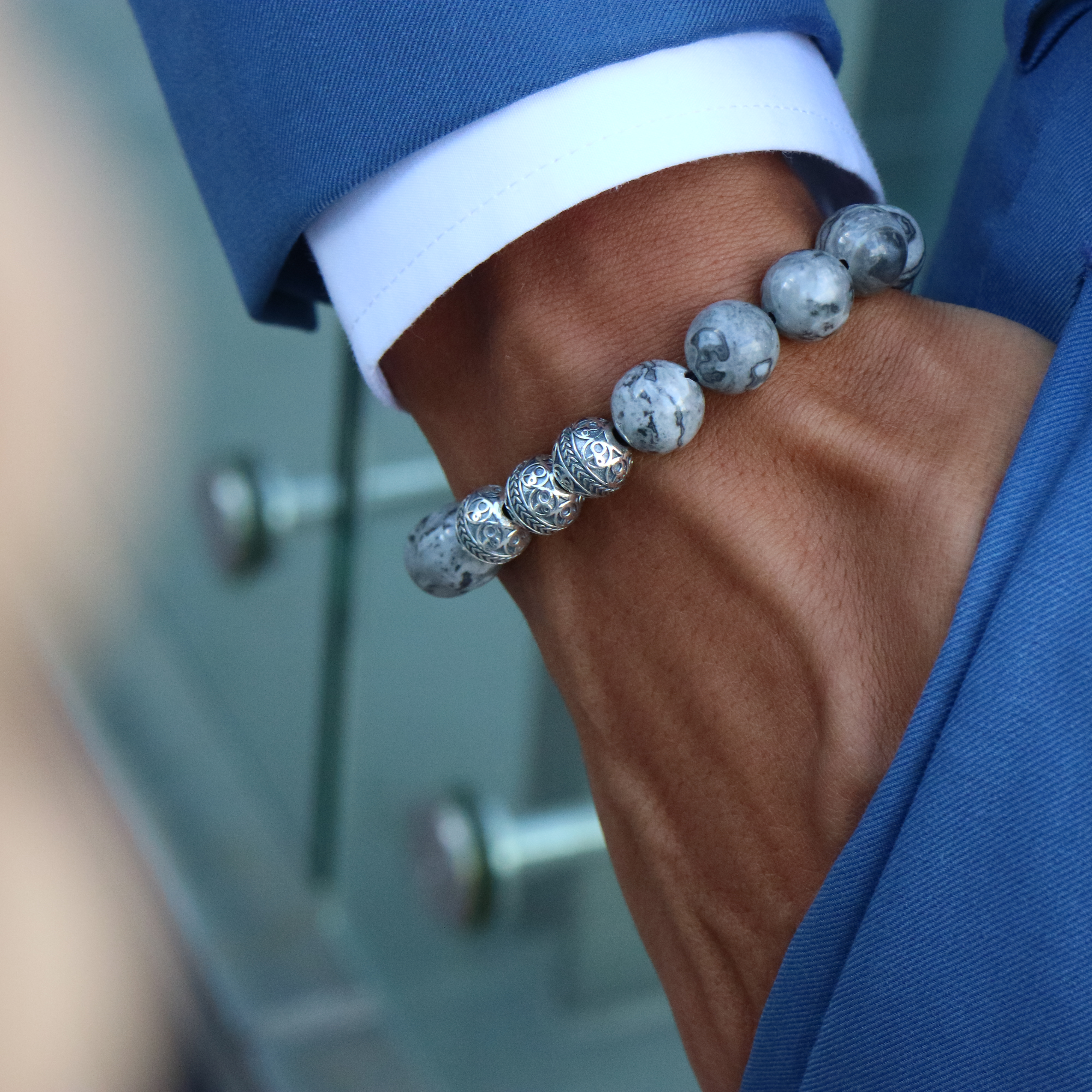 jasper stones, jasper gemstone, jasper beads, jasper jewelry, picasso jasper, picasso stone, jasper crystals, silver beaded bracelet for men, mens beaded bracelet, bracelet for men, men stone bracelet, men bracelet, bracelet for men, beaded bracelets, mens accessories, men beaded bracelets, azuro republic, silver bracelet, men accessories, must have accessories, man bead bracelet, sterling silver bracelets, sterling silver