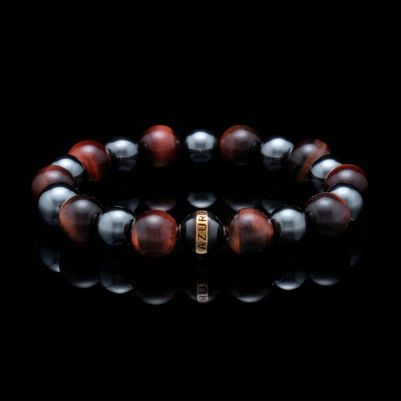 Silver Hematite, Tiger Eye Beaded Bracelet - Valentines bracelets