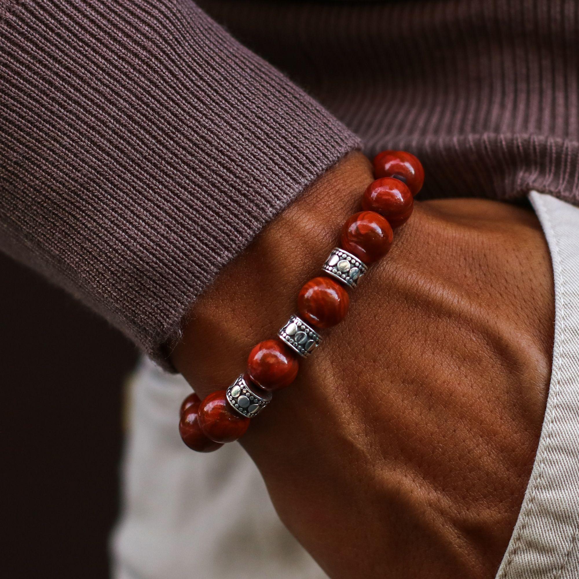 mens stainless steel bracelets, mens silver bracelets, chakra bracelet, chakra stones, jasper stone, red jasper bracelet, men stone bracelet, men bracelet, bracelet for men, mens bead bracelet, men's accessories, beaded bracelets for men, mens beaded bracelets, silver bracelet, male bracelets, bracelet men, mens jewelry bracelet, handmade mens bracelets, men wear bracelet