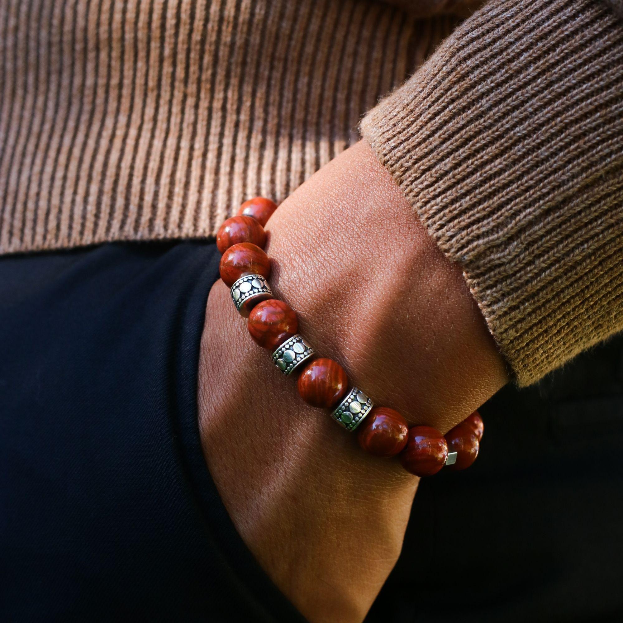 mens stainless steel bracelets, mens silver bracelets, chakra bracelet, chakra stones, jasper stone, red jasper bracelet, men stone bracelet, men bracelet, bracelet for men, mens bead bracelet, men's accessories, beaded bracelets for men, mens beaded bracelets, silver bracelet, male bracelets, bracelet men, mens jewelry bracelet, handmade mens bracelets, men wear bracelet
