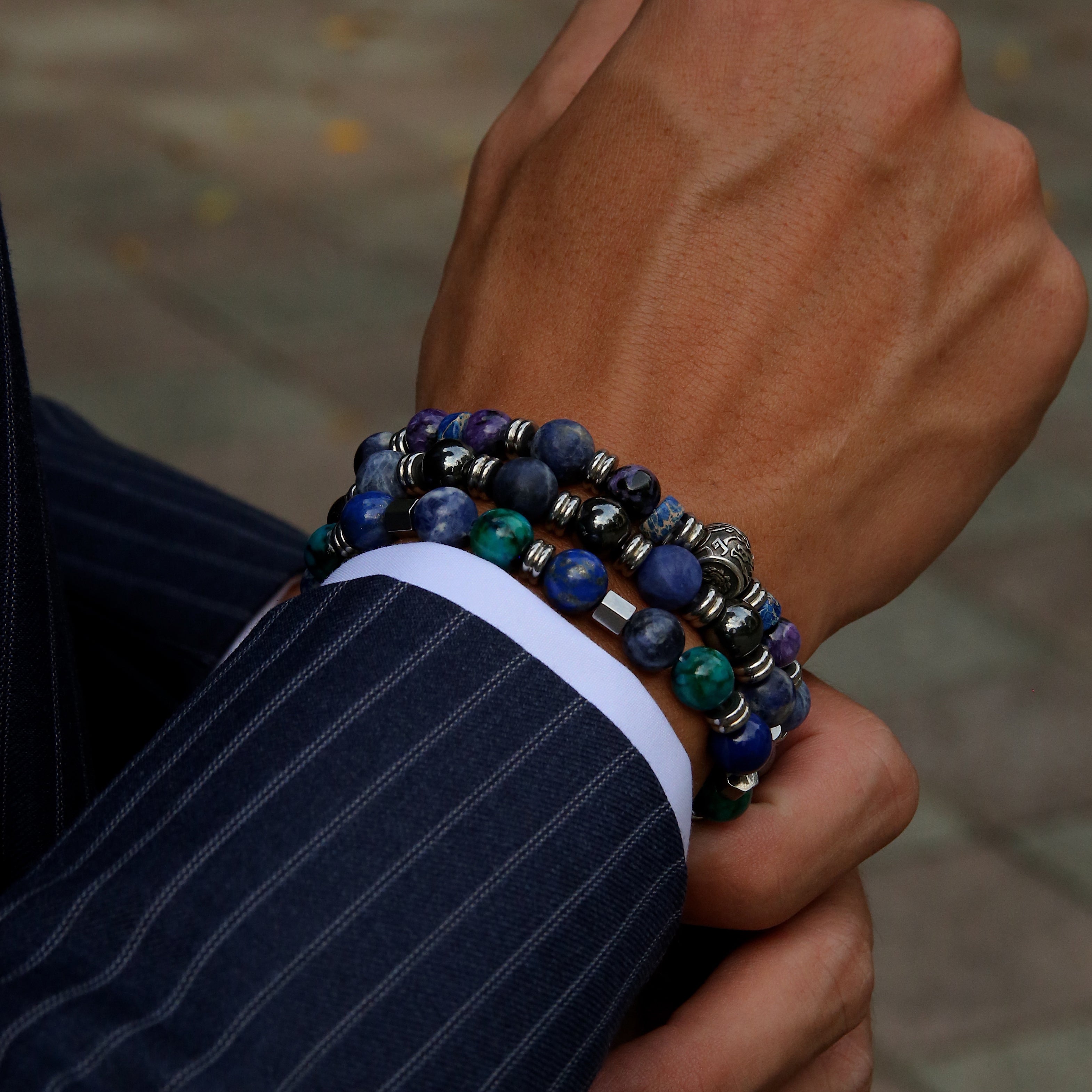mens stack bracelet can be a silver stackable bracelet or a gold stacking bracelets. Custom your stack bracelet in crystals and rare gemstones. Crafted 925 silver and gold stackable bracelets are in style. Stack up your stack beaded bracelets now.