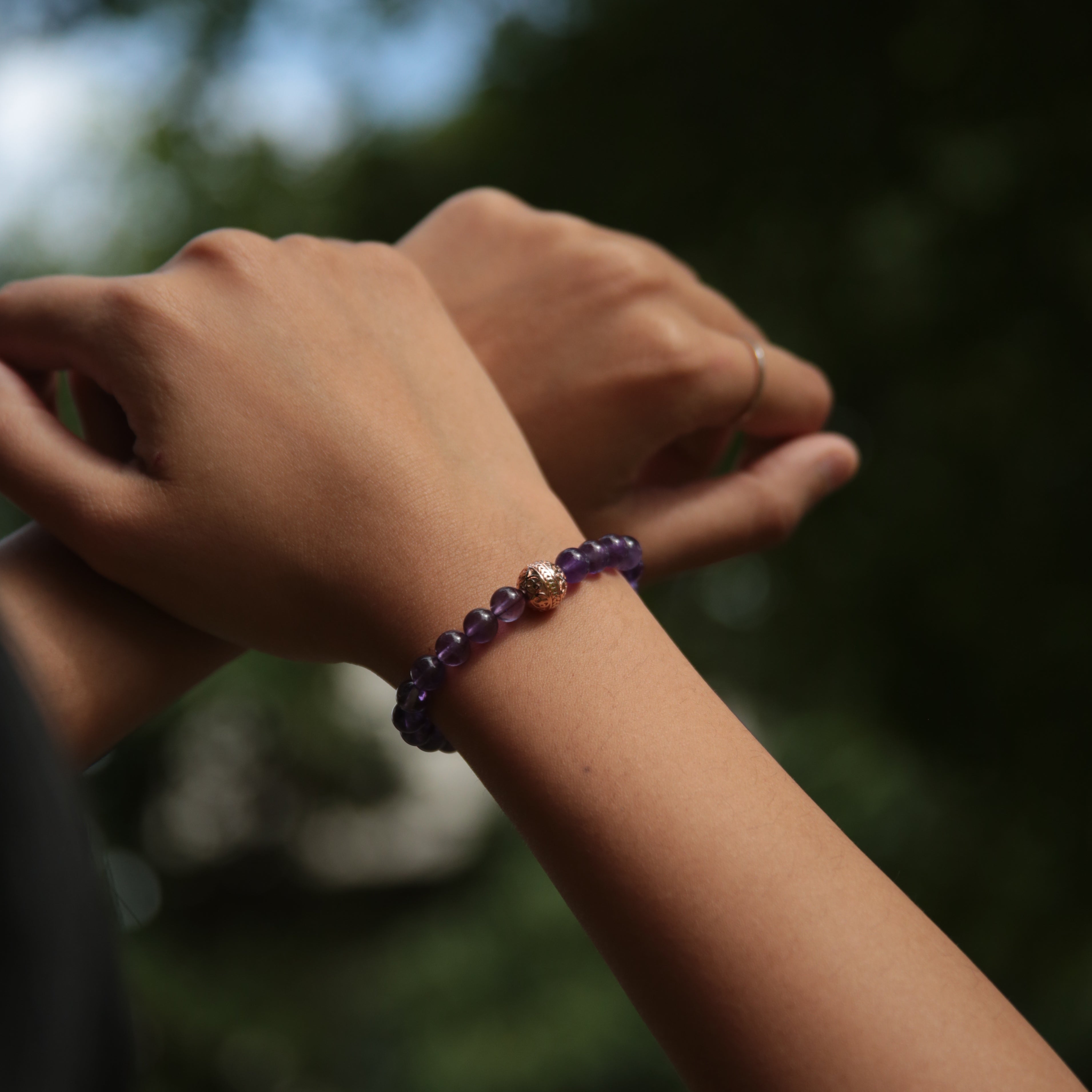 Women's beaded bracelets, Rose gold amethyst bracelet, gemstone bracelet, adjustable bracelet, custom bracelet, personalized braceletswomen's gold bracelets, jewlery for women, women's crystal bracelets, healing crystals bracelets for women, women jewelry