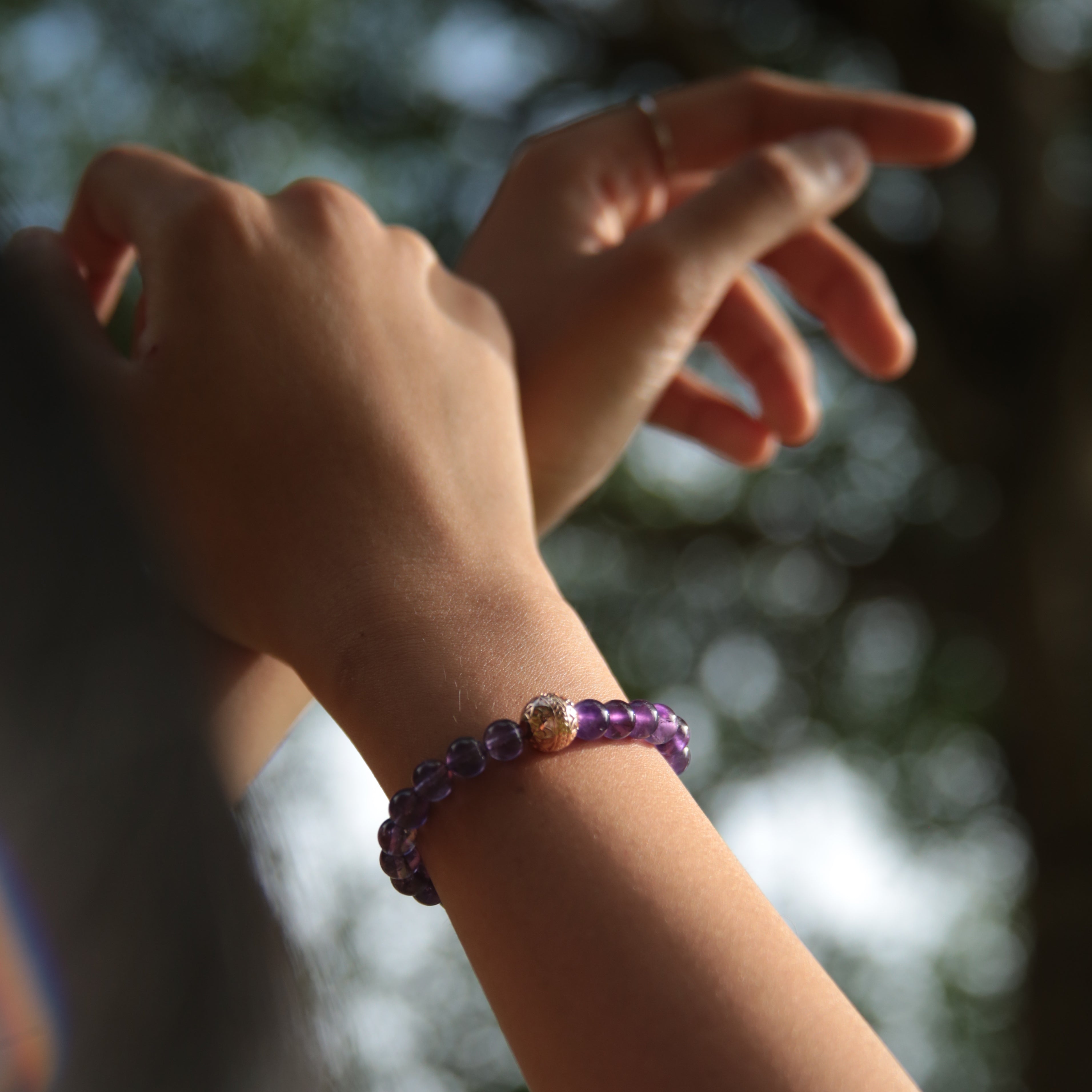 Women's beaded bracelets, Rose gold amethyst bracelet, gemstone bracelet, adjustable bracelet, custom bracelet, personalized braceletswomen's gold bracelets, jewlery for women, women's crystal bracelets, healing crystals bracelets for women, women jewelry