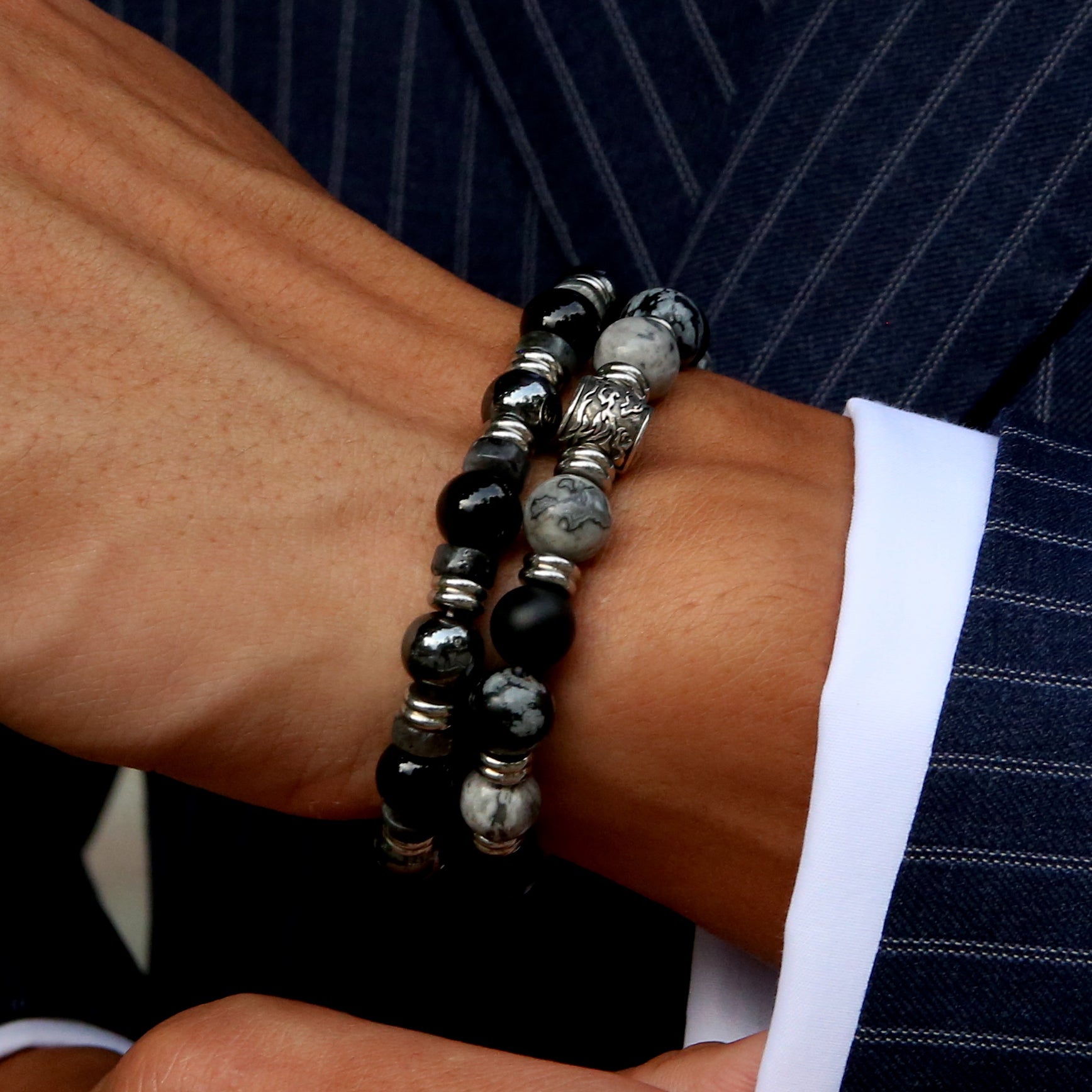 mens stack bracelet can be a silver stackable bracelet or a gold stacking bracelets. Custom your stack bracelet in crystals and rare gemstones. Crafted 925 silver and gold stackable bracelets are in style. Stack up your stack beaded bracelets now.