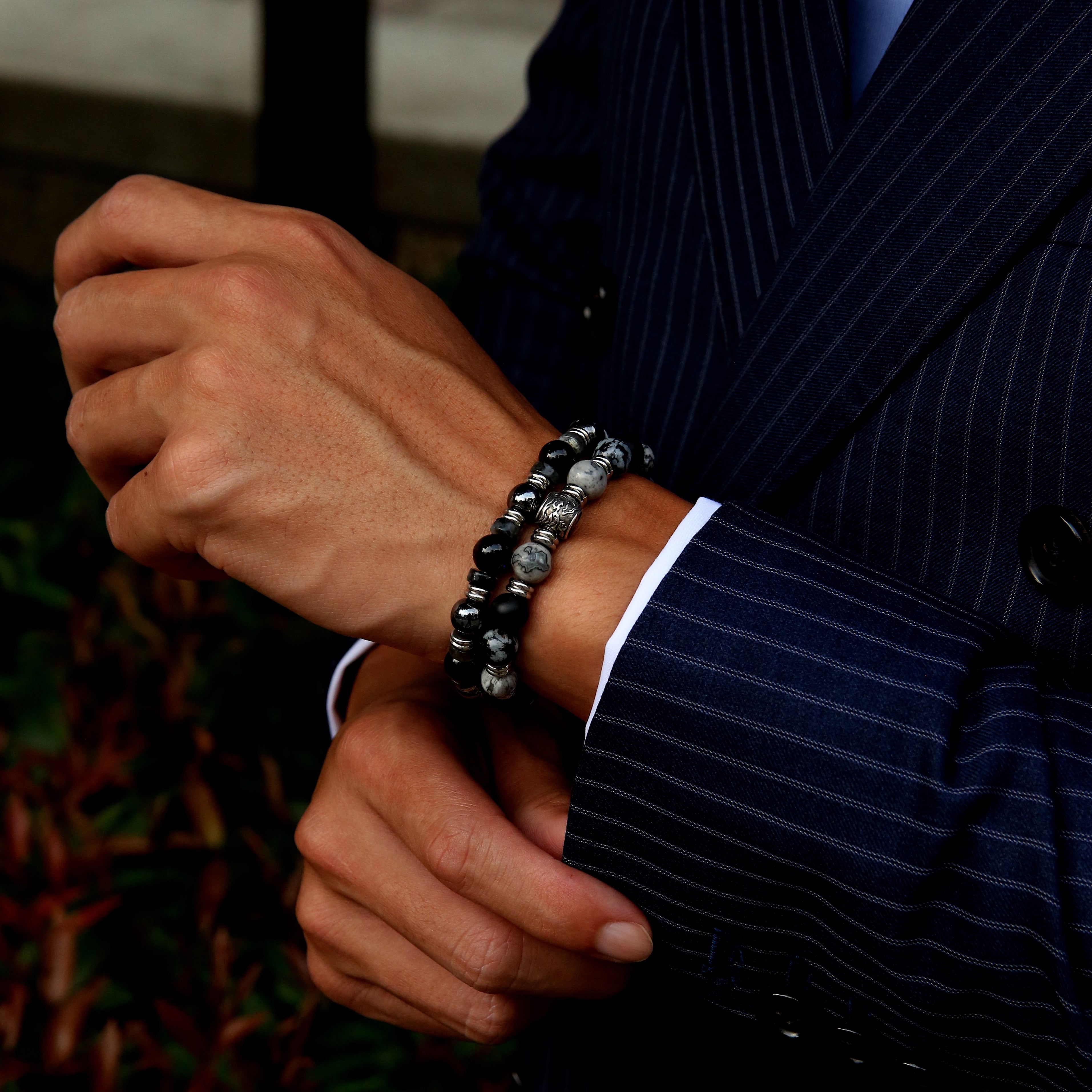 mens stack bracelet can be a silver stackable bracelet or a gold stacking bracelets. Custom your stack bracelet in crystals and rare gemstones. Crafted 925 silver and gold stackable bracelets are in style. Stack up your stack beaded bracelets now.