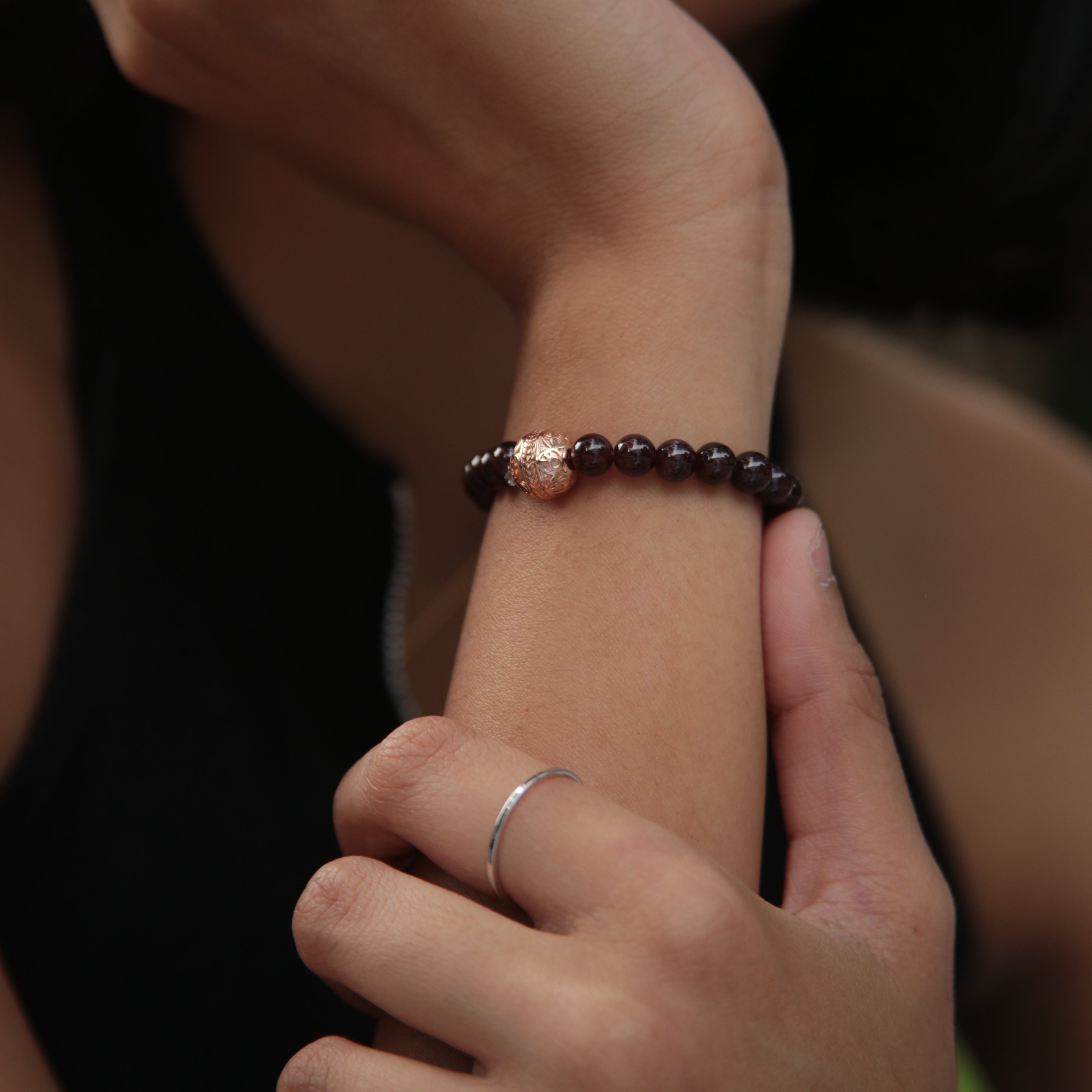 Women's beaded bracelets, Rose gold garnet bracelet, gemstone bracelet,  adjustable bracelet, custom bracelet, personalized braceletswomen's gold bracelets, jewlery for women, women's crystal bracelets, healing crystals bracelets for women, women jewelry