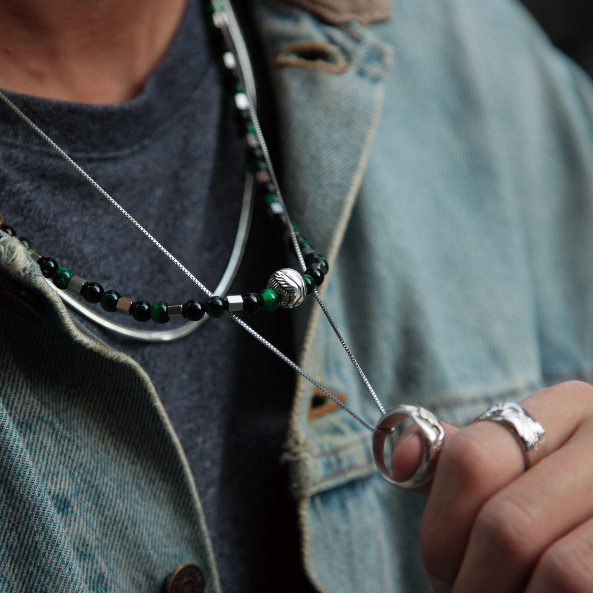 Angel Wing Necklace is one of our fine designer bracelets with limited stocks. Men's Crystal Necklace is the ultimate statement of your style and a silver Angel Wing bead adds sophisticated and luxurious elements to this men's necklace collection. Custom your silver necklace with different crystals and beads to create your personalized jewelry. Shop Men's Angel Wing Necklace today.