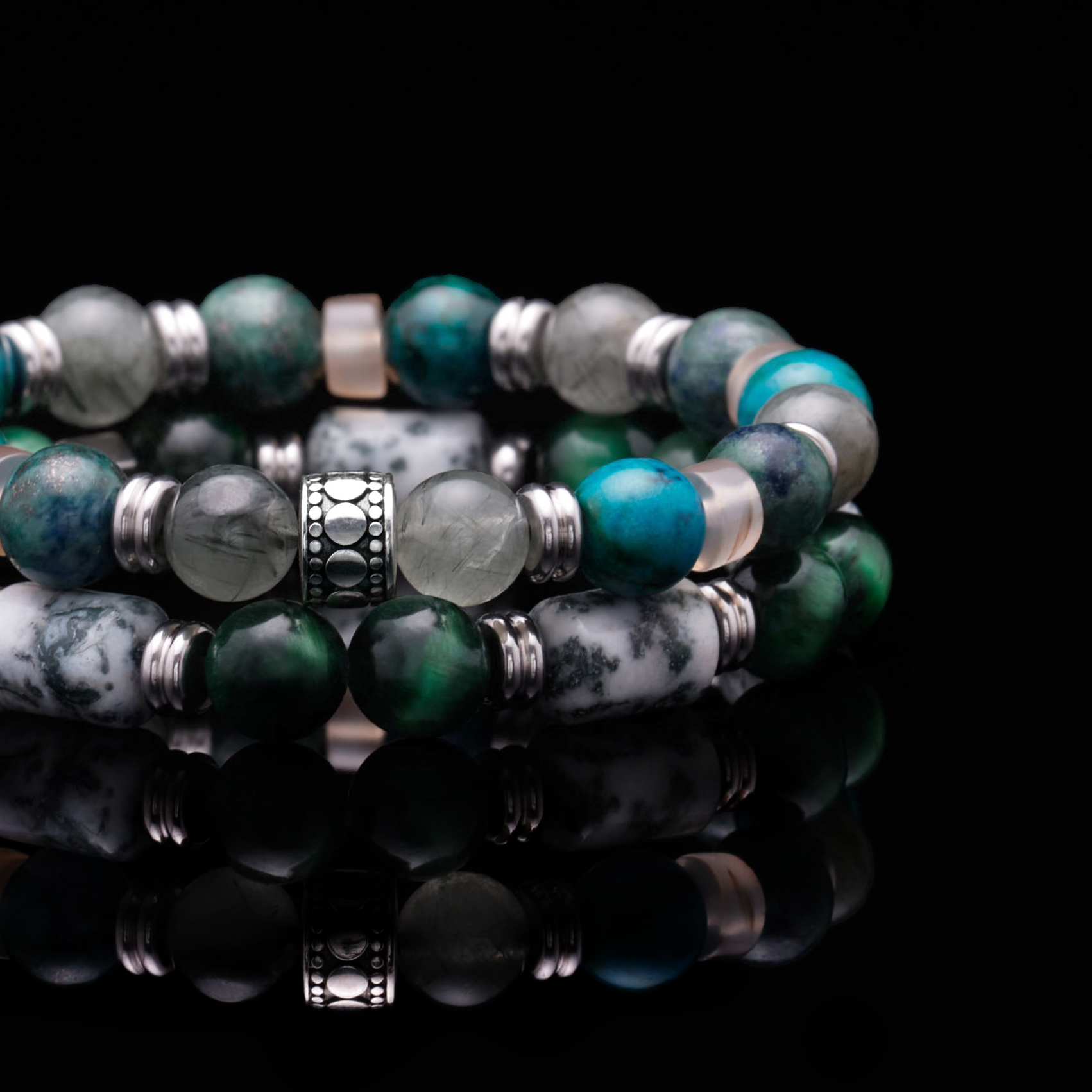 mens stack bracelet can be a silver stackable bracelet or a gold stacking bracelets. Custom your stack bracelet in crystals and rare gemstones. Crafted 925 silver and gold stackable bracelets are in style. Stack up your stack beaded bracelets now.