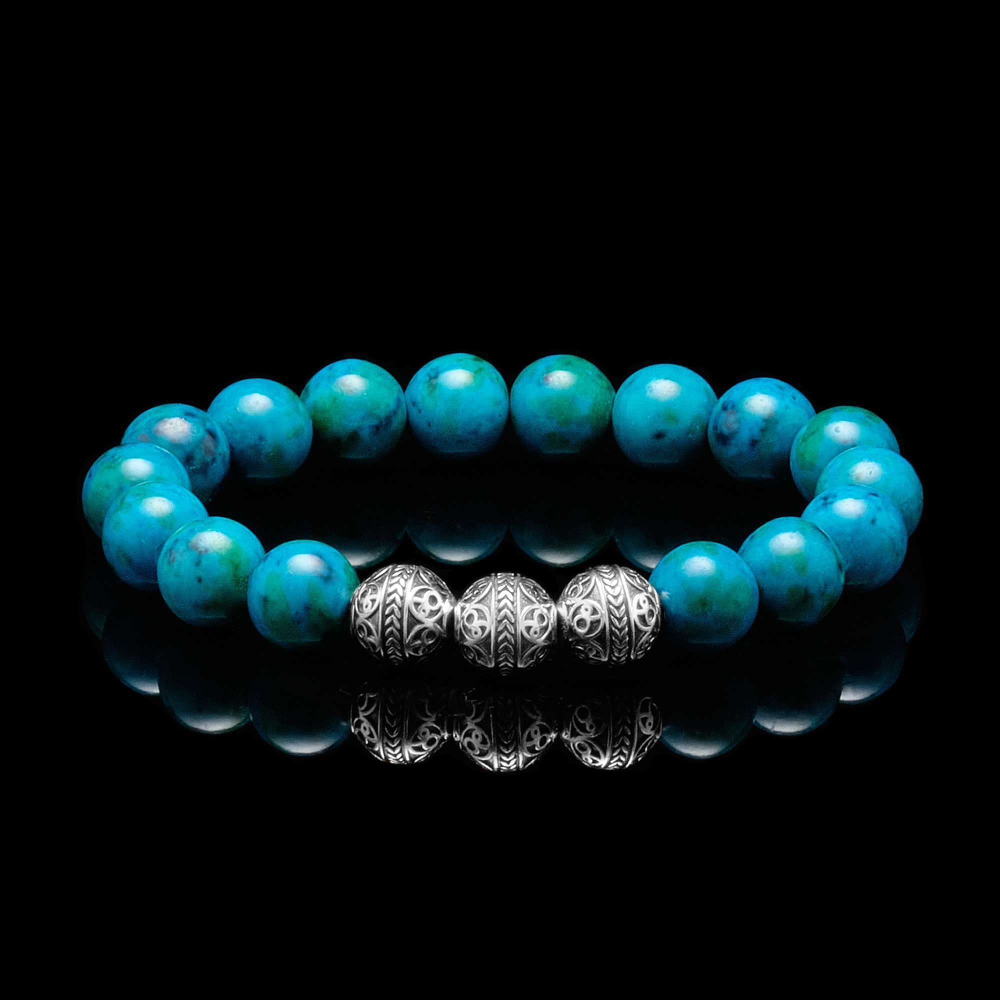 Exquisite Turquoise Jewelry For Men Silver Turquoise Beaded