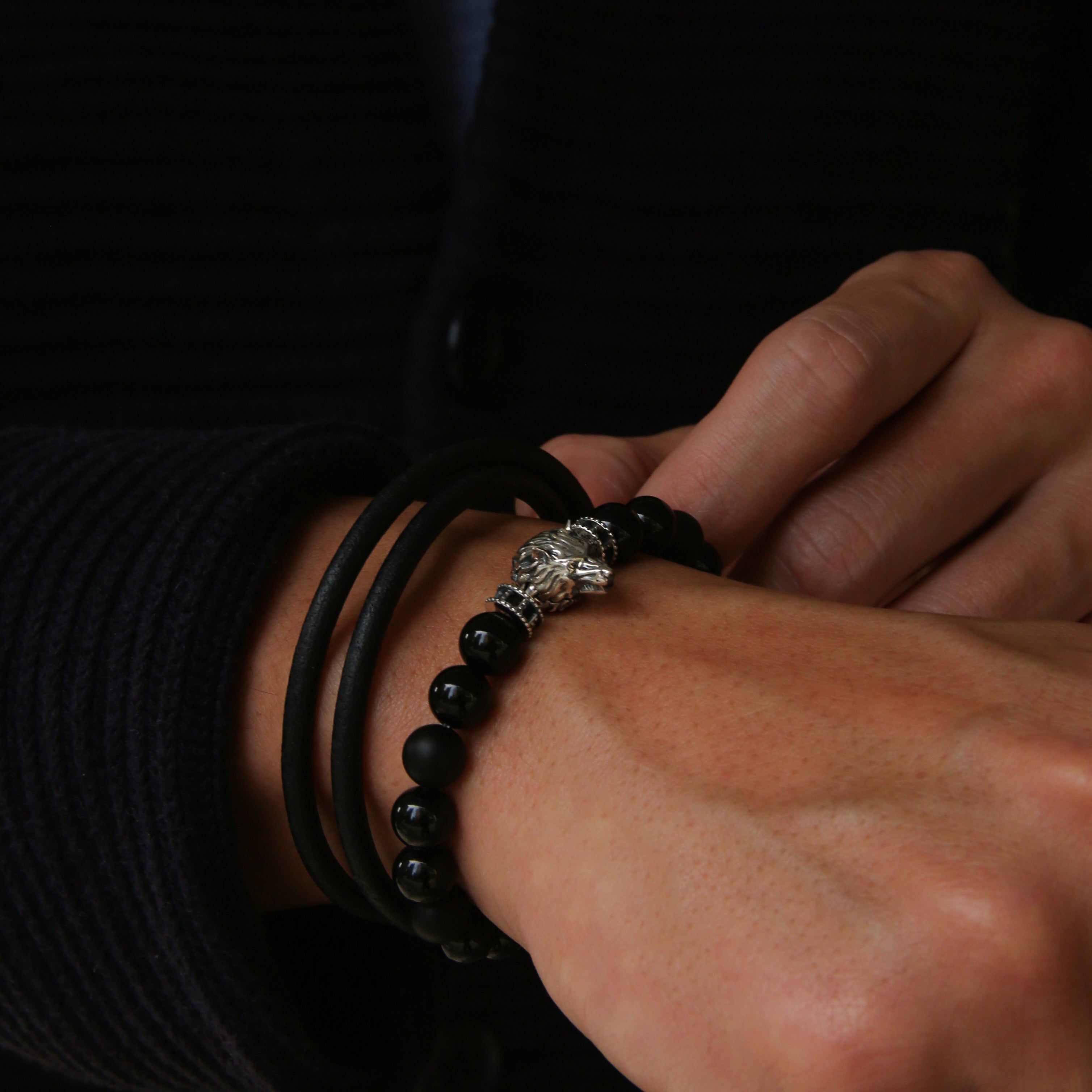 wolf bracelets, gold bracelets for men, wolf pendant, wolf jewelry, silver wolf jewelry, 925 silver beaded bracelet, animal jewelry for men, beaded bracelets for men, mens beaded bracelets