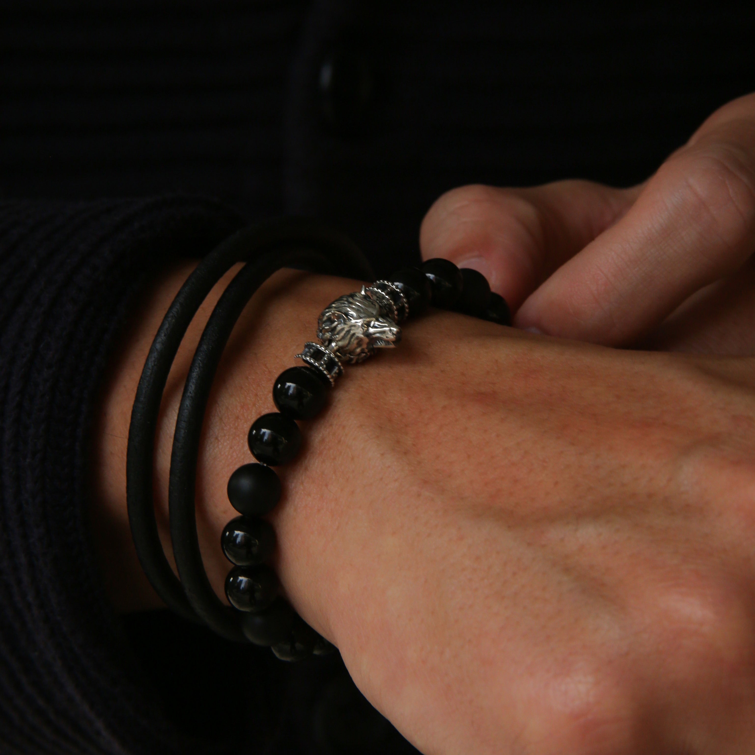 wolf bracelets, gold bracelets for men, wolf pendant, wolf jewelry, silver wolf jewelry, 925 silver beaded bracelet, animal jewelry for men, beaded bracelets for men, mens beaded bracelets