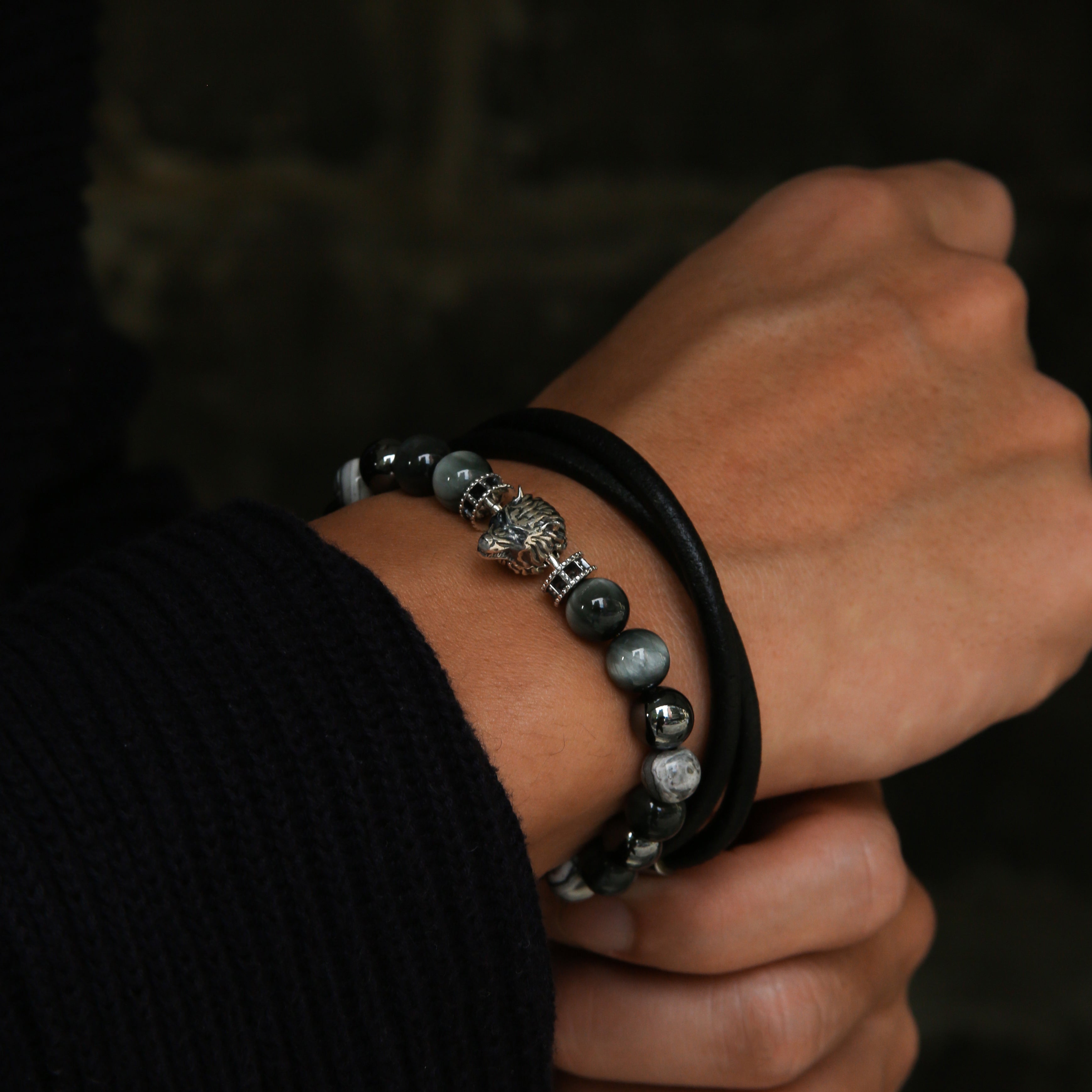 wolf bracelets, gold bracelets for men, wolf pendant, wolf jewelry, silver wolf jewelry, 925 silver beaded bracelet, animal jewelry for men, beaded bracelets for men, mens beaded bracelets