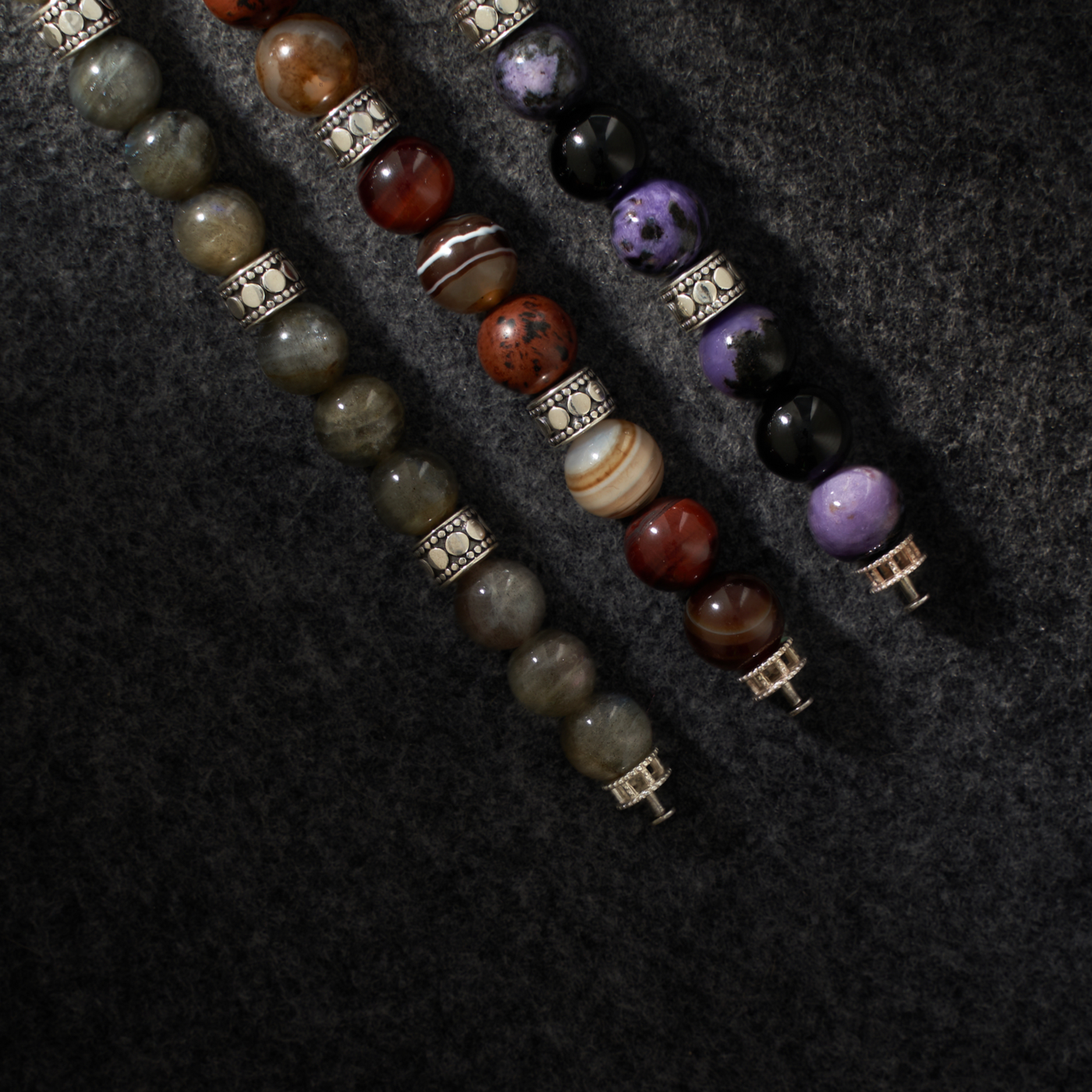 The Azuro gemstone bracelet, with various healing crystals of your choice, will activate different supporting energies and draw out negativity. Wearing the a beaded bracelet would enhance connection to spirit and heighten sensitivity to positive energy.