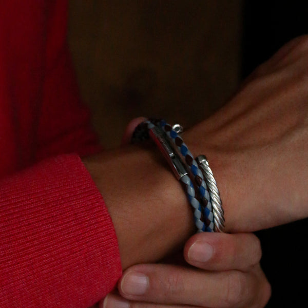 Louis Vuitton, Jewelry, Louis Vuitton Unisex Navy Blue Adjustable Corded  Bracelet Size 6