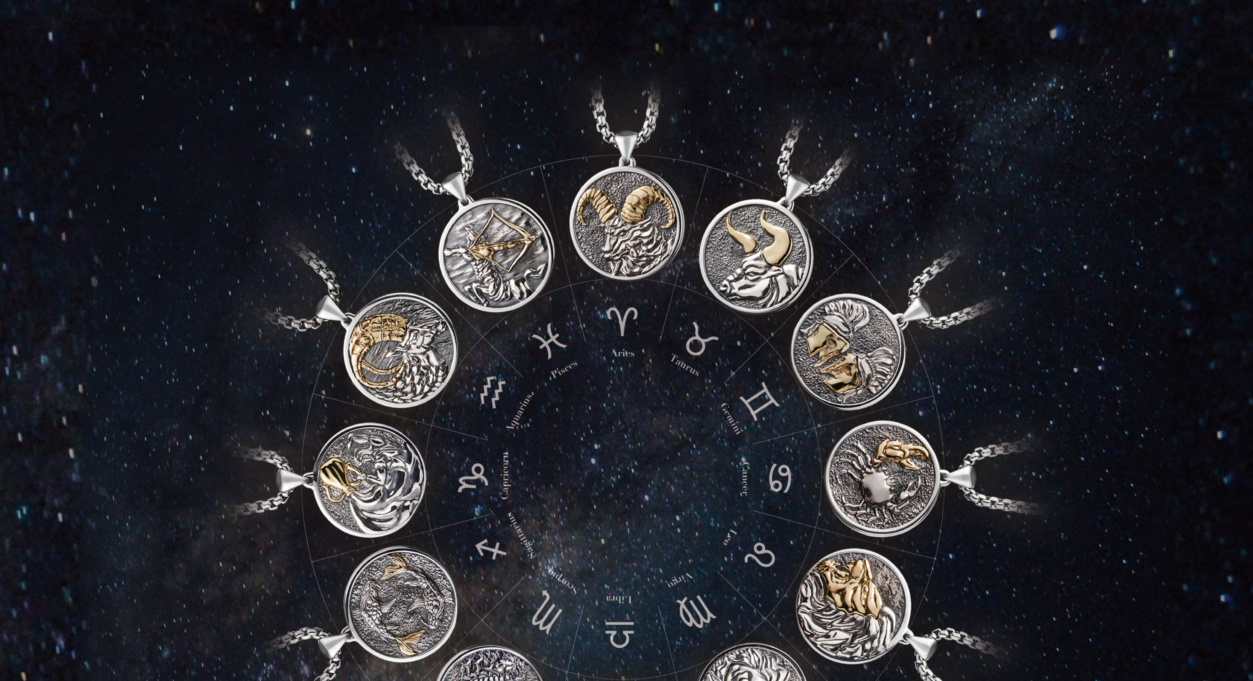 Your Cosmic Signature - Zodiac Pendants